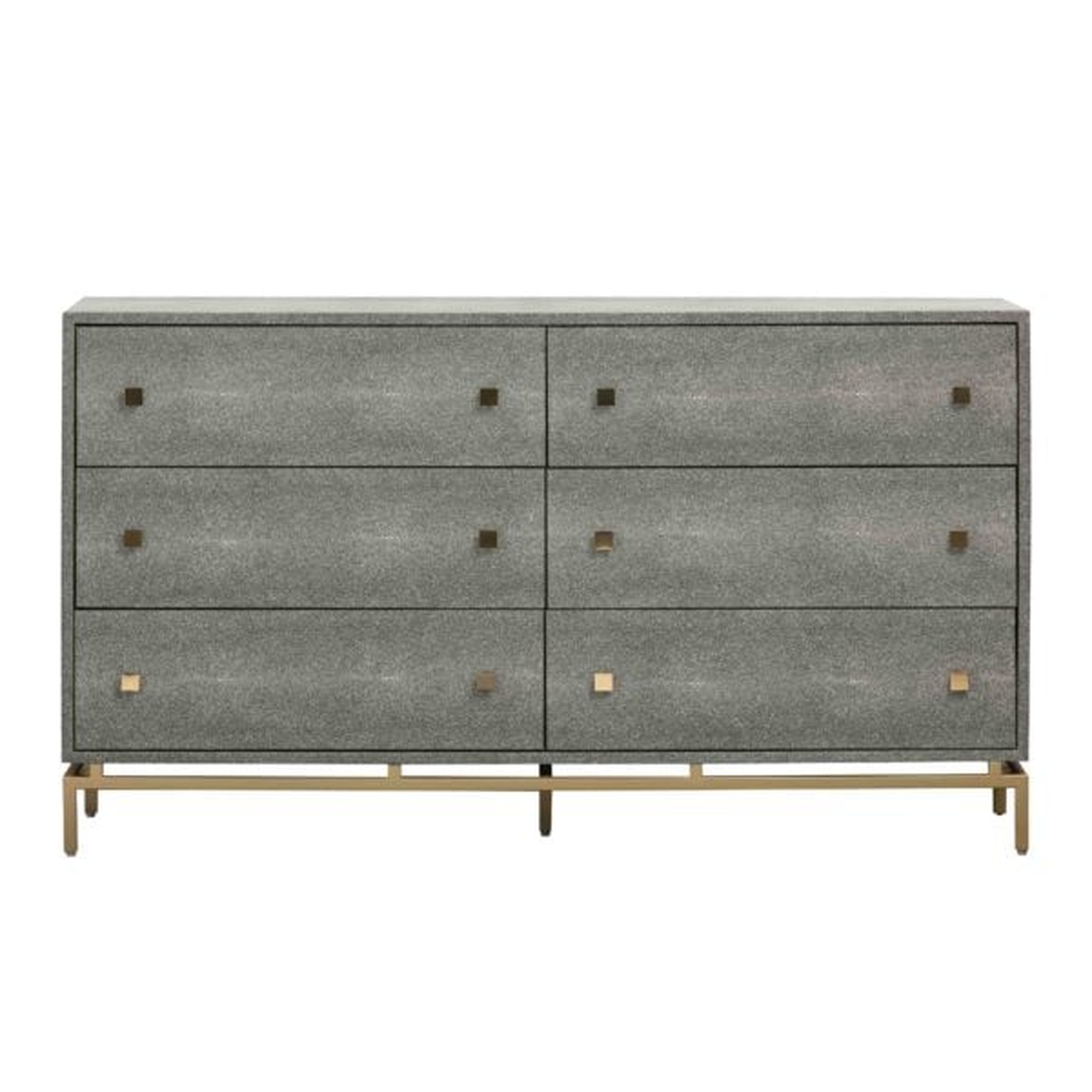 Mariana Shagreen 6 Drawer Dresser - TOV FURNITURE