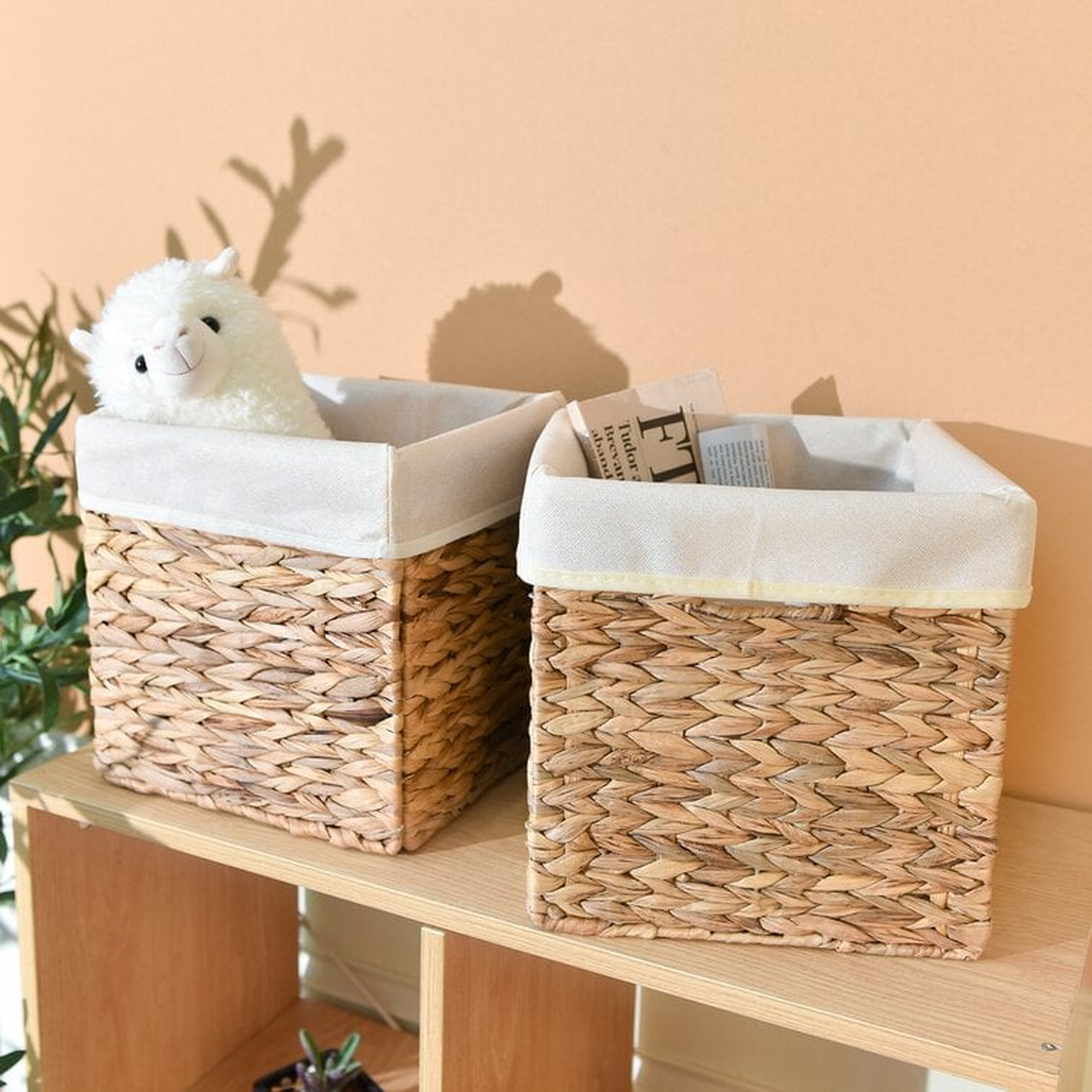 2 Piece Wicker Basket Set - Wayfair