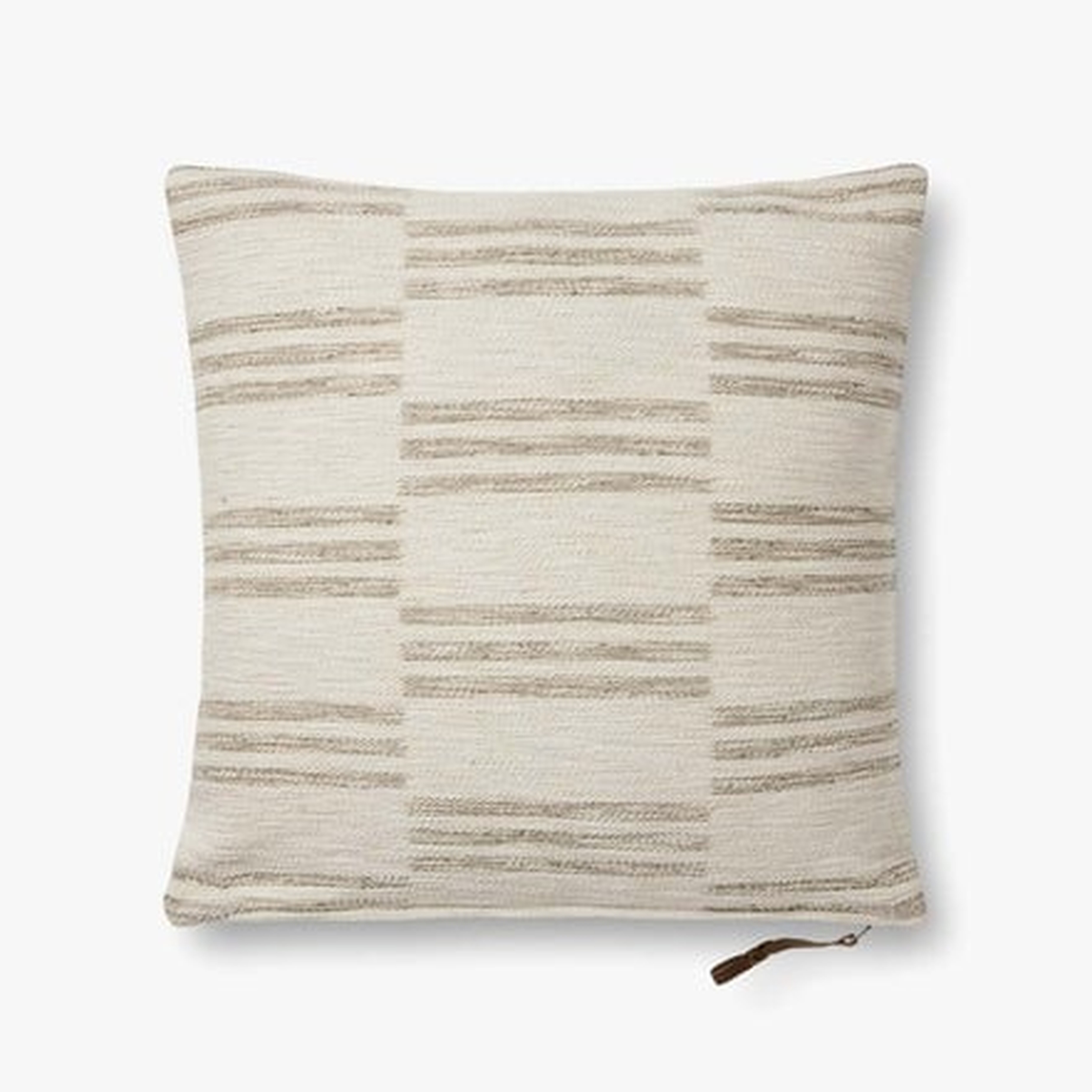 Jay Pal0026 Ivory / Sand, 22" x 22", Down Filled - Loloi Rugs