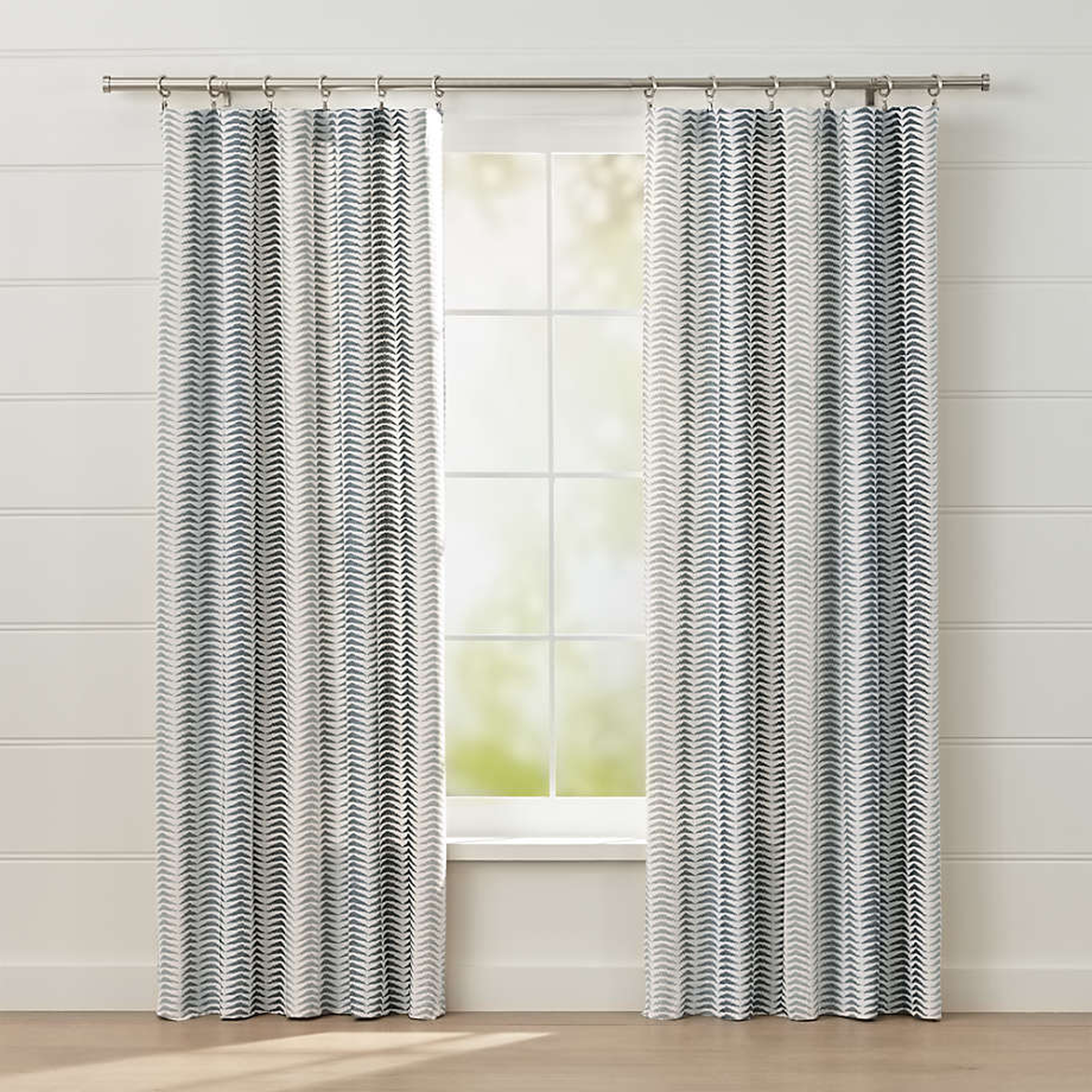 Carmelo Patterned Curtain Panel 50x108 - Crate and Barrel