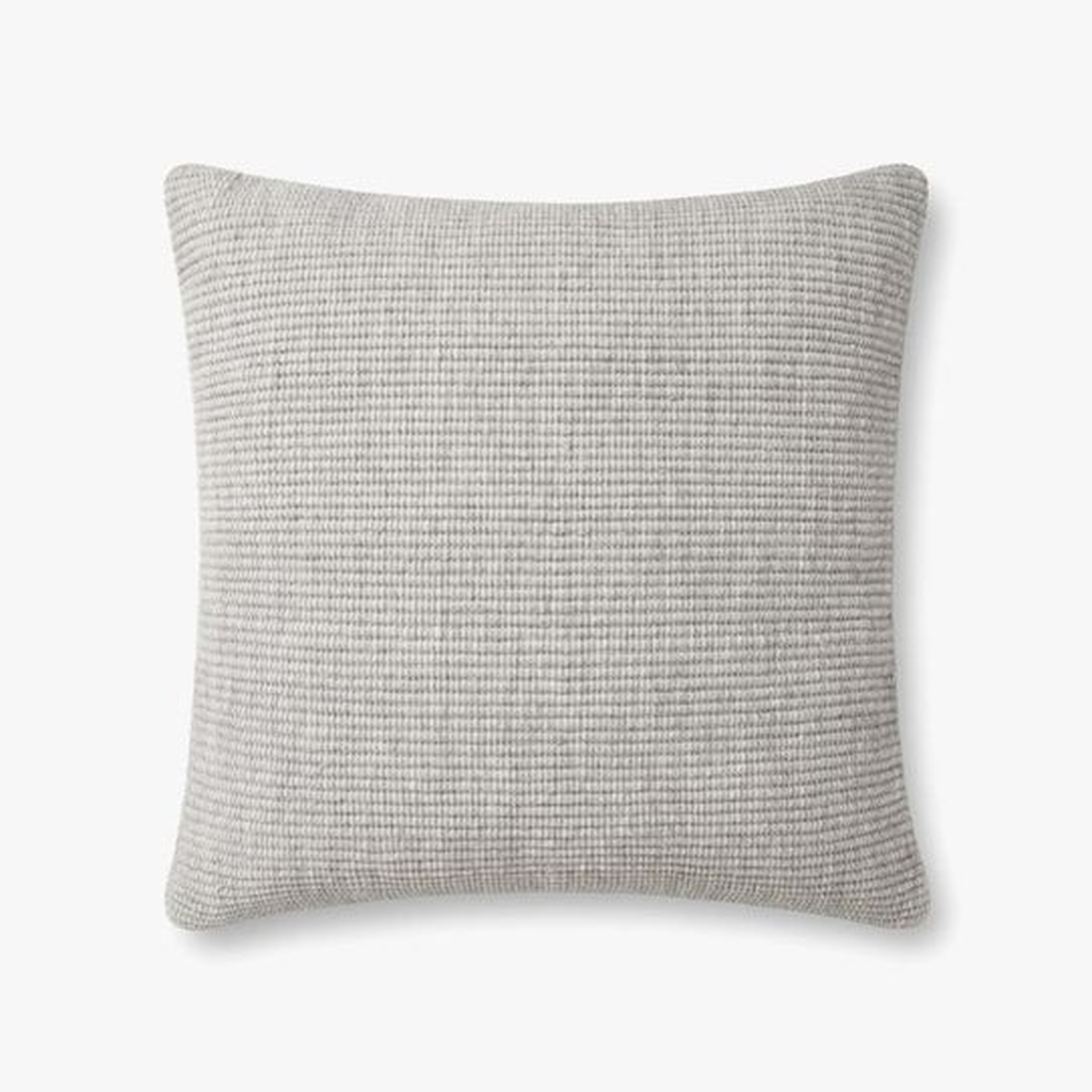 PILLOWS PMH0020 SMOKE 22" x 22" Cover w/Down - Magnolia Home by Joana Gaines Crafted by Loloi Rugs