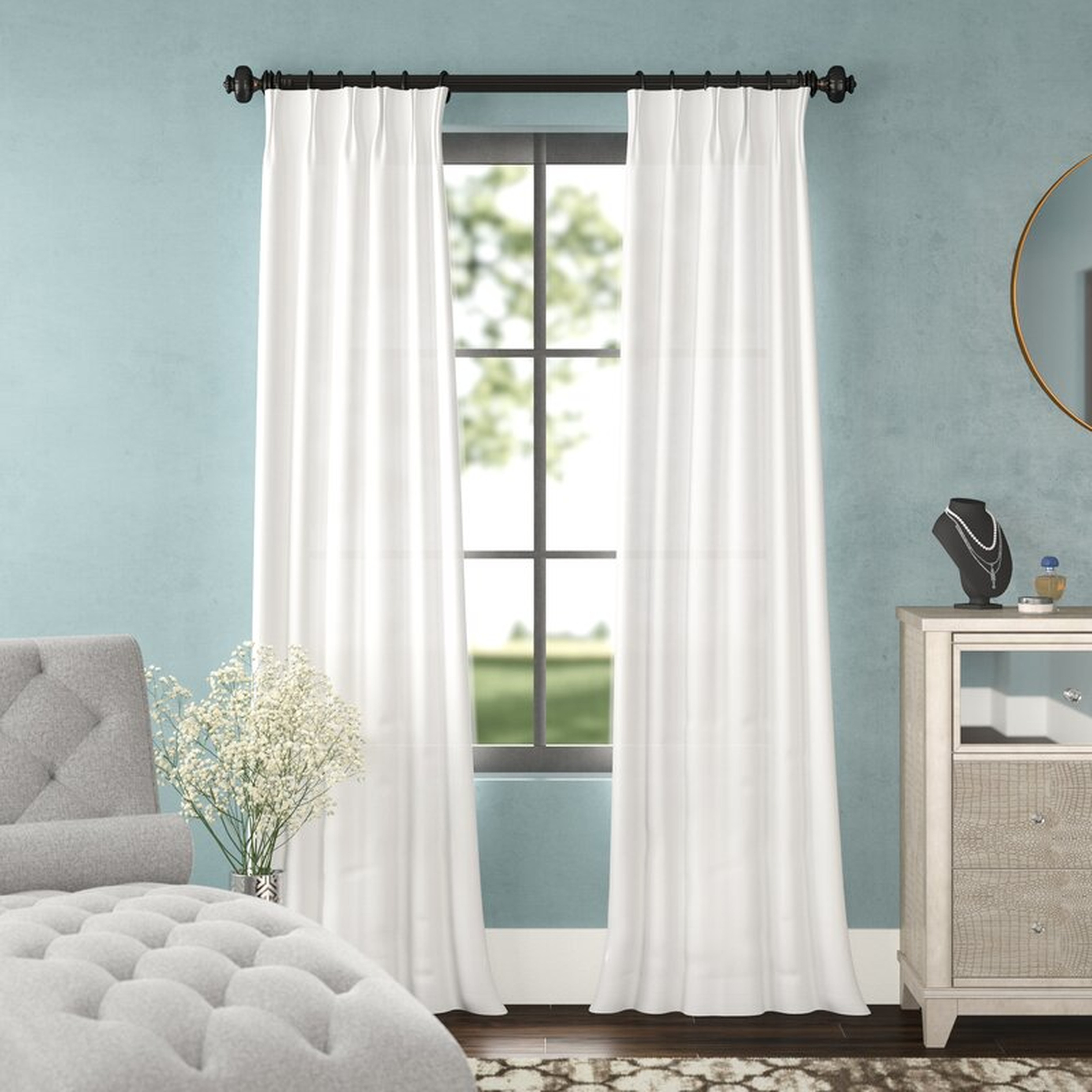 Forbell Synthetic Blackout Thermal Pinch Pleat Single Curtain Panel - Wayfair