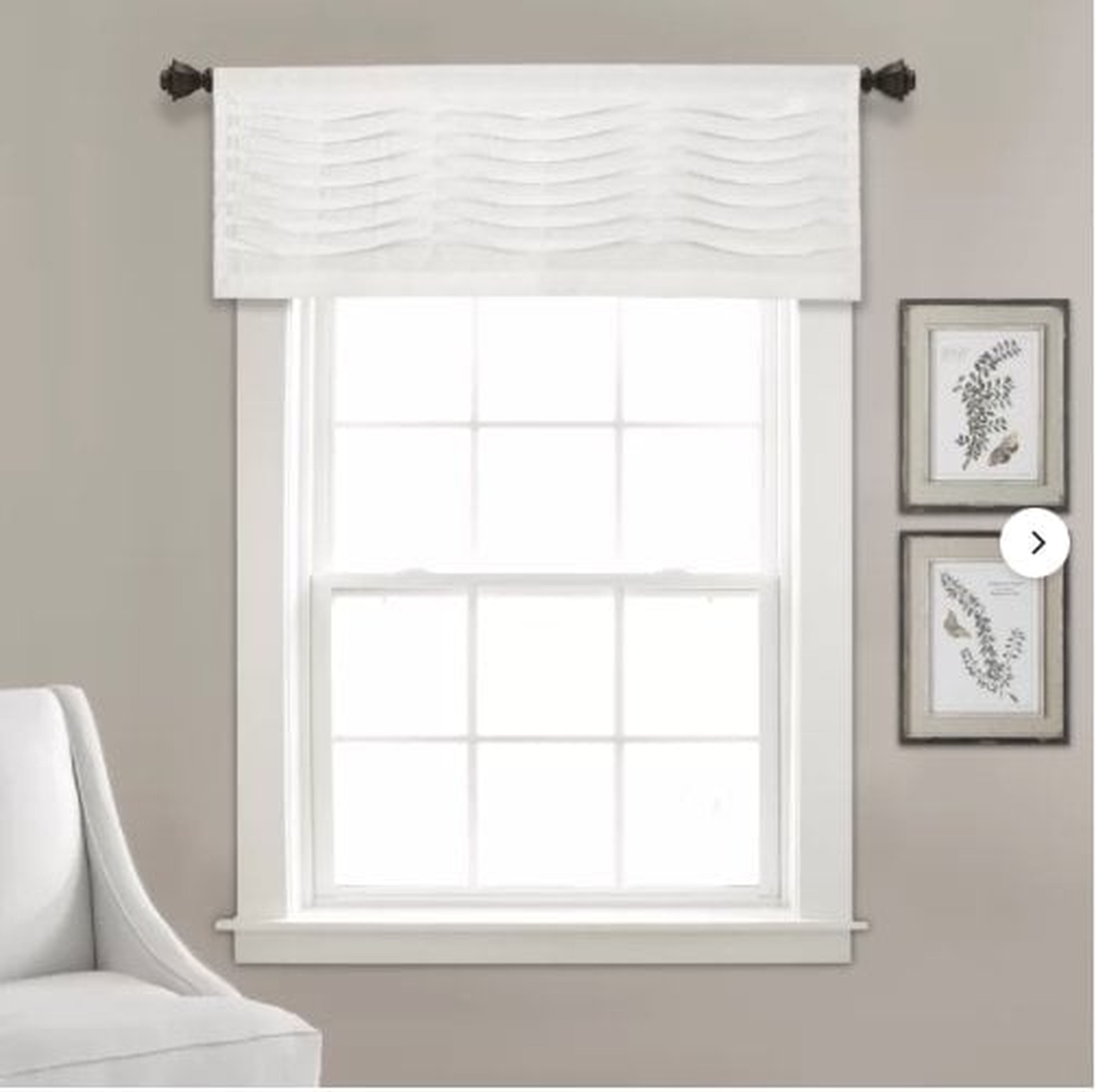 Hemmer Wave Texture 52" Window Valance - Wayfair
