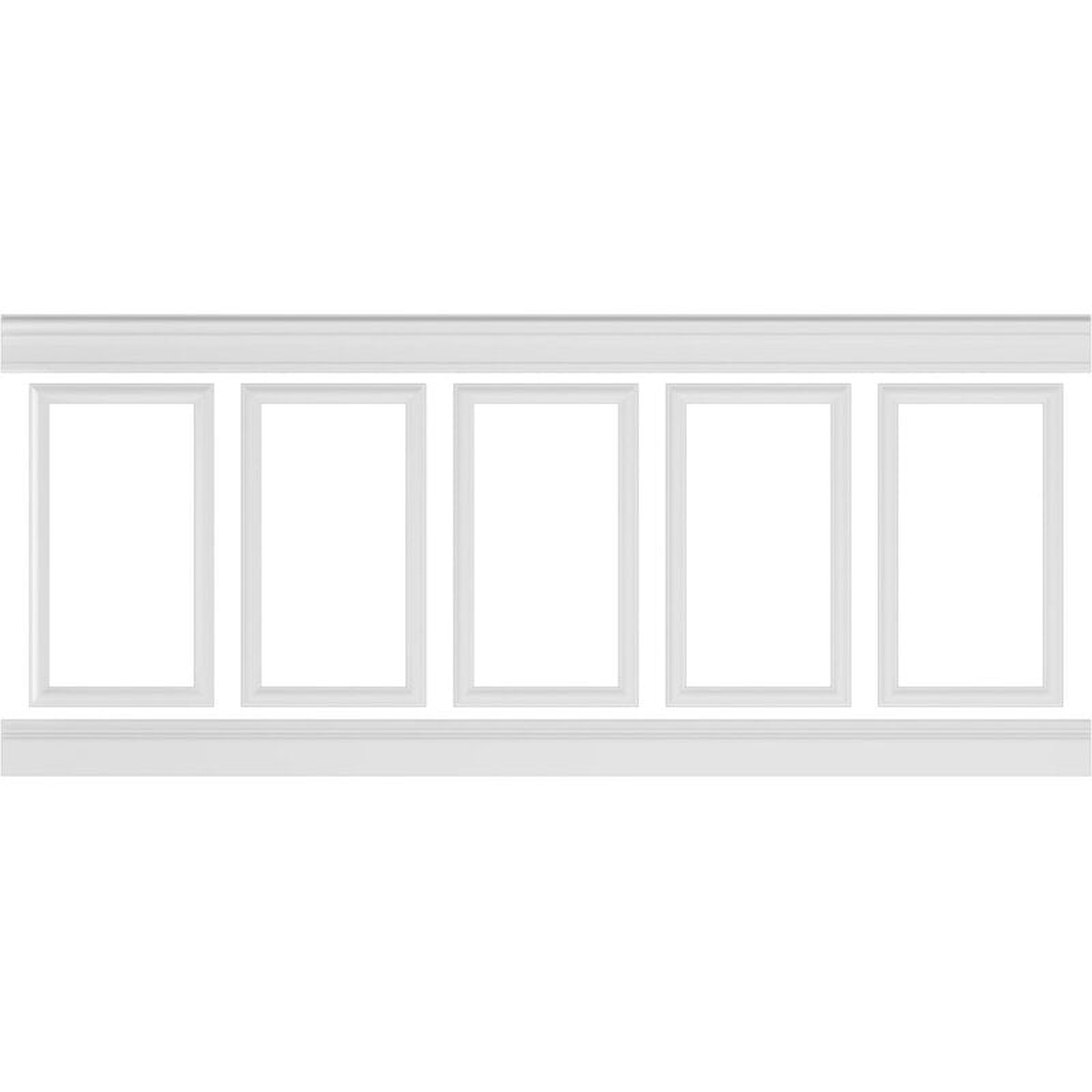 94 1/2"L Ashford Square Panel Traditional Wainscot Paneling Kit - Wayfair