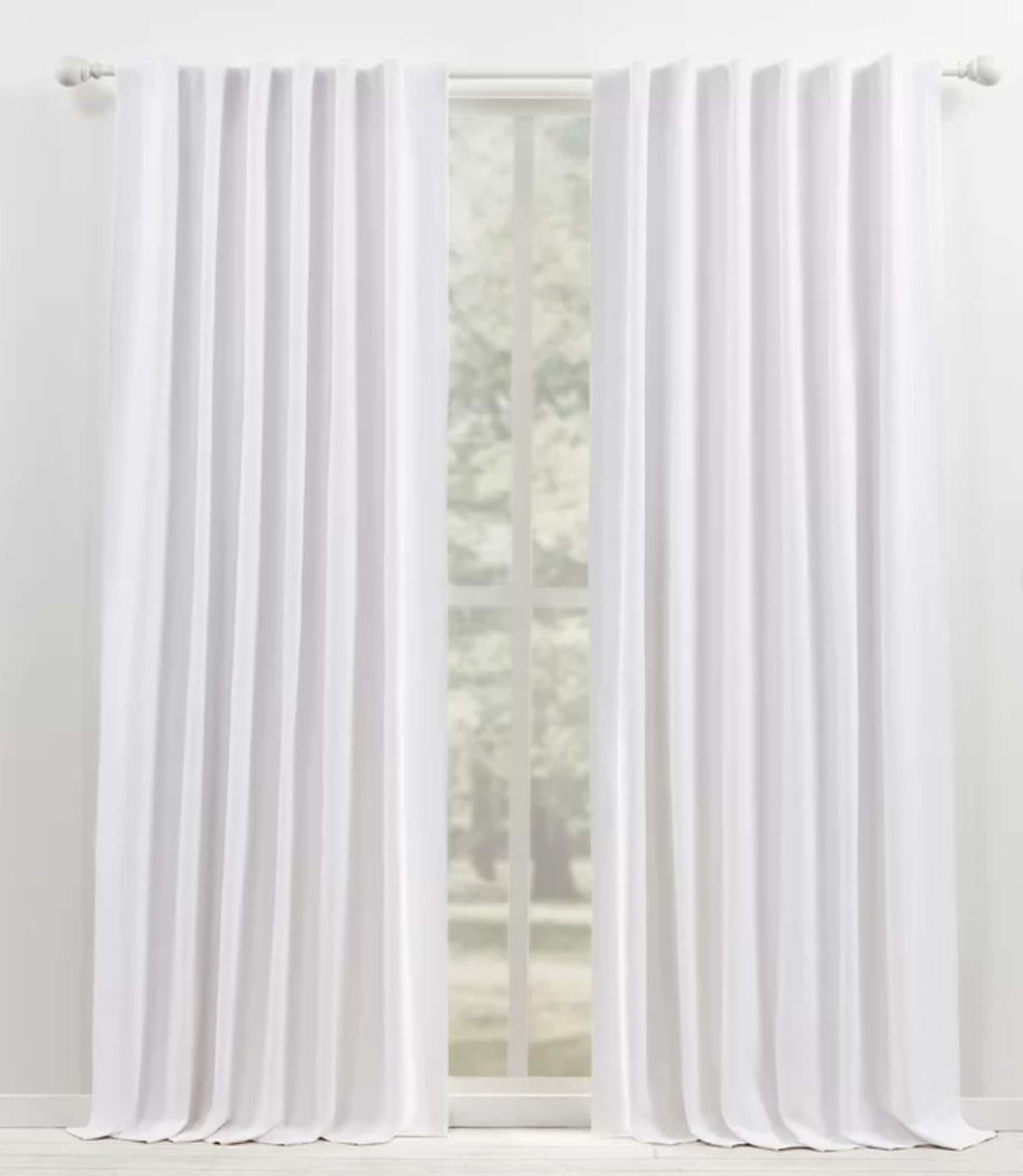 Waller Solid Blackout Thermal Rod Pocket Single Curtain Panel 96", White - Wayfair