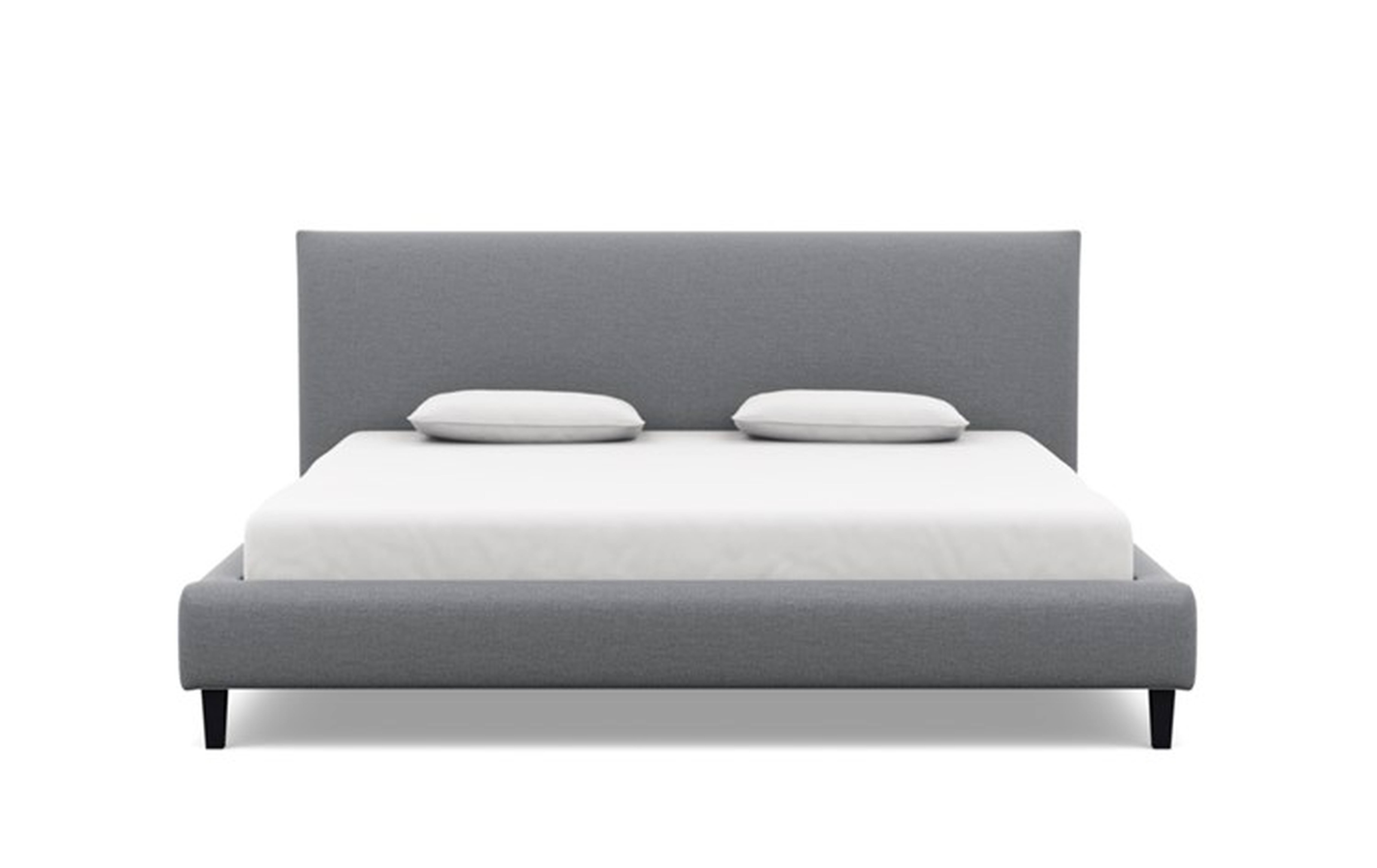 HARPER king bed in dove,Painted Black Tapered Square Wood - Interior Define