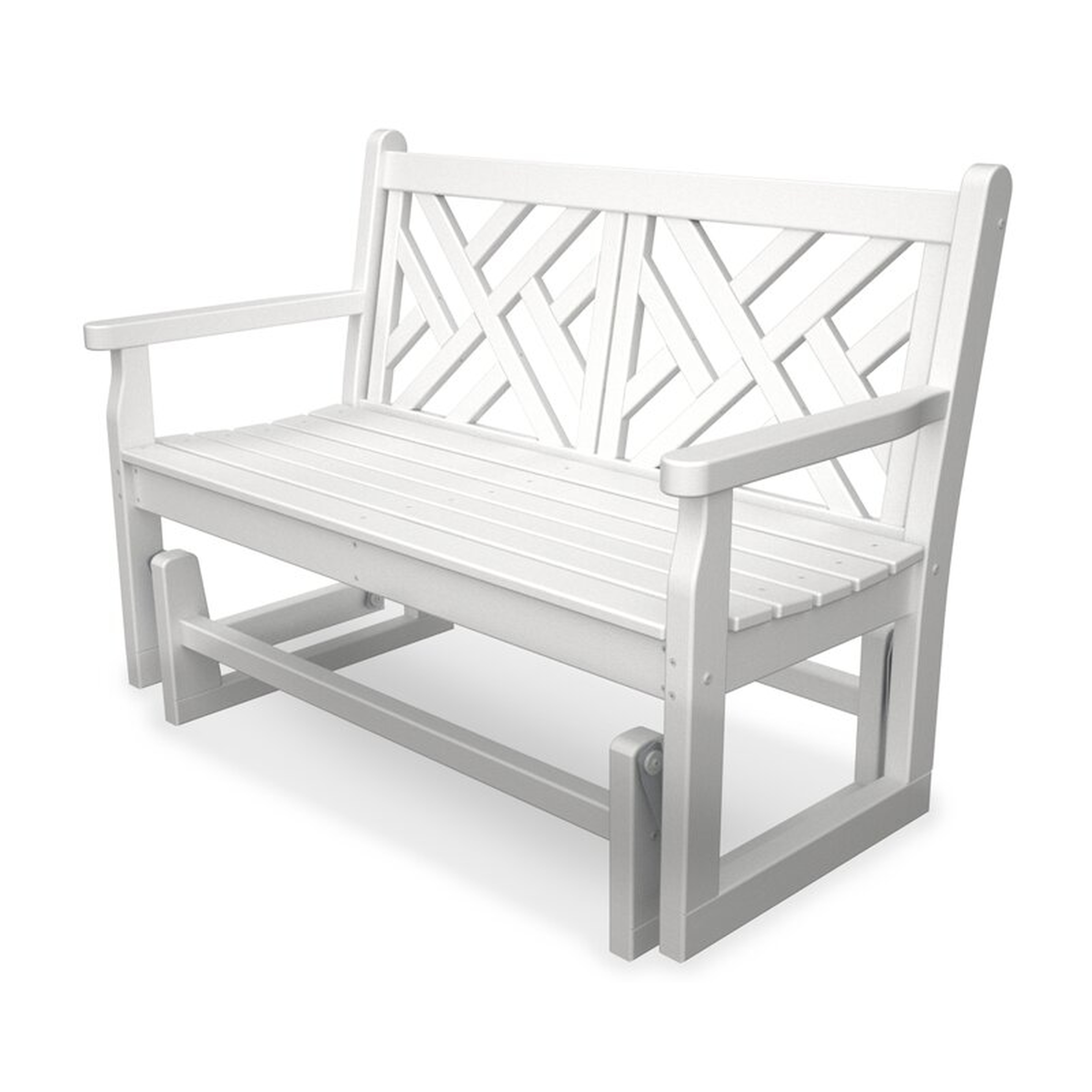 POLYWOOD® Chippendale Glider Bench in White - AllModern