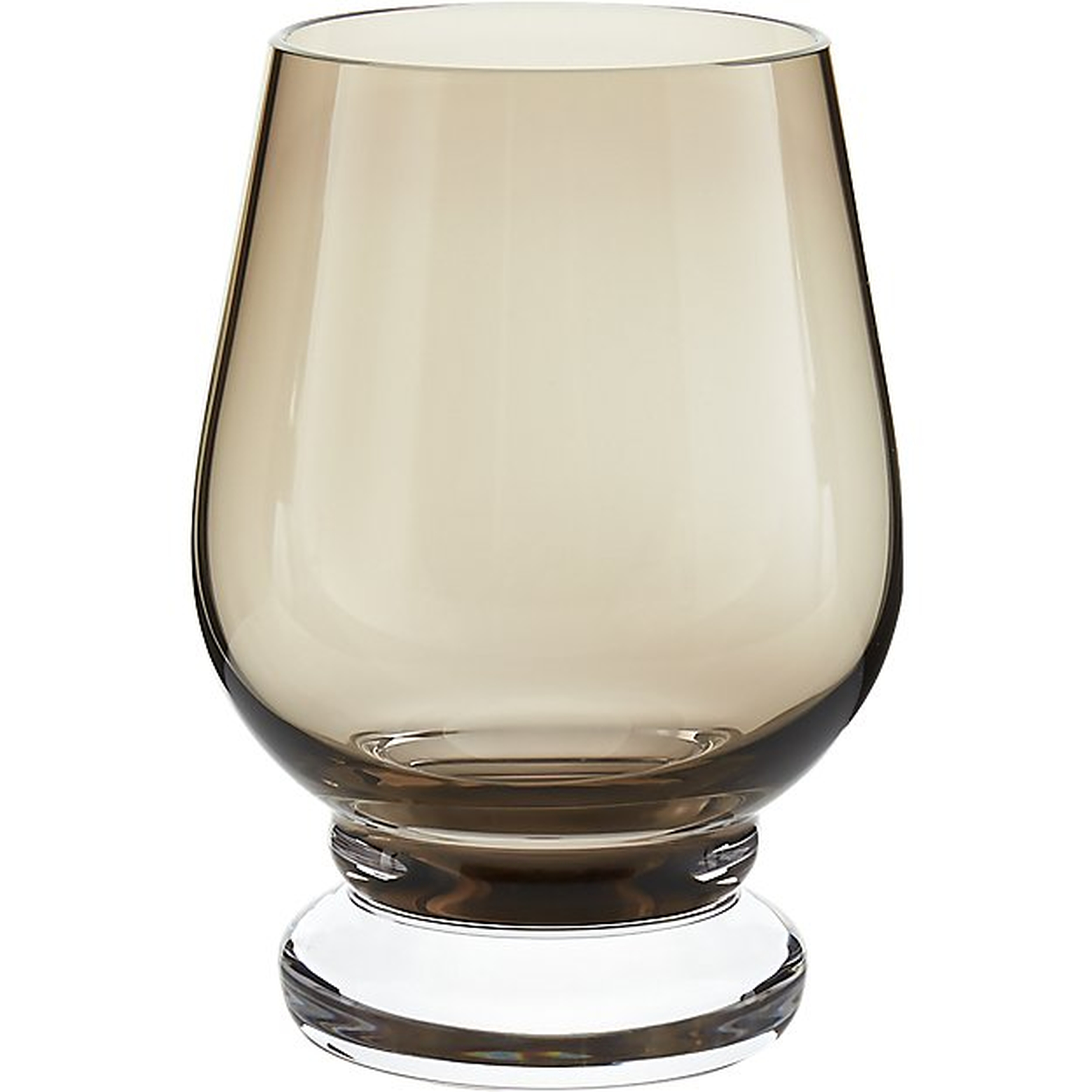 DAUPHINE VINTAGE SMOKE DOUBLE OLD-FASHIONED GLASS - CB2