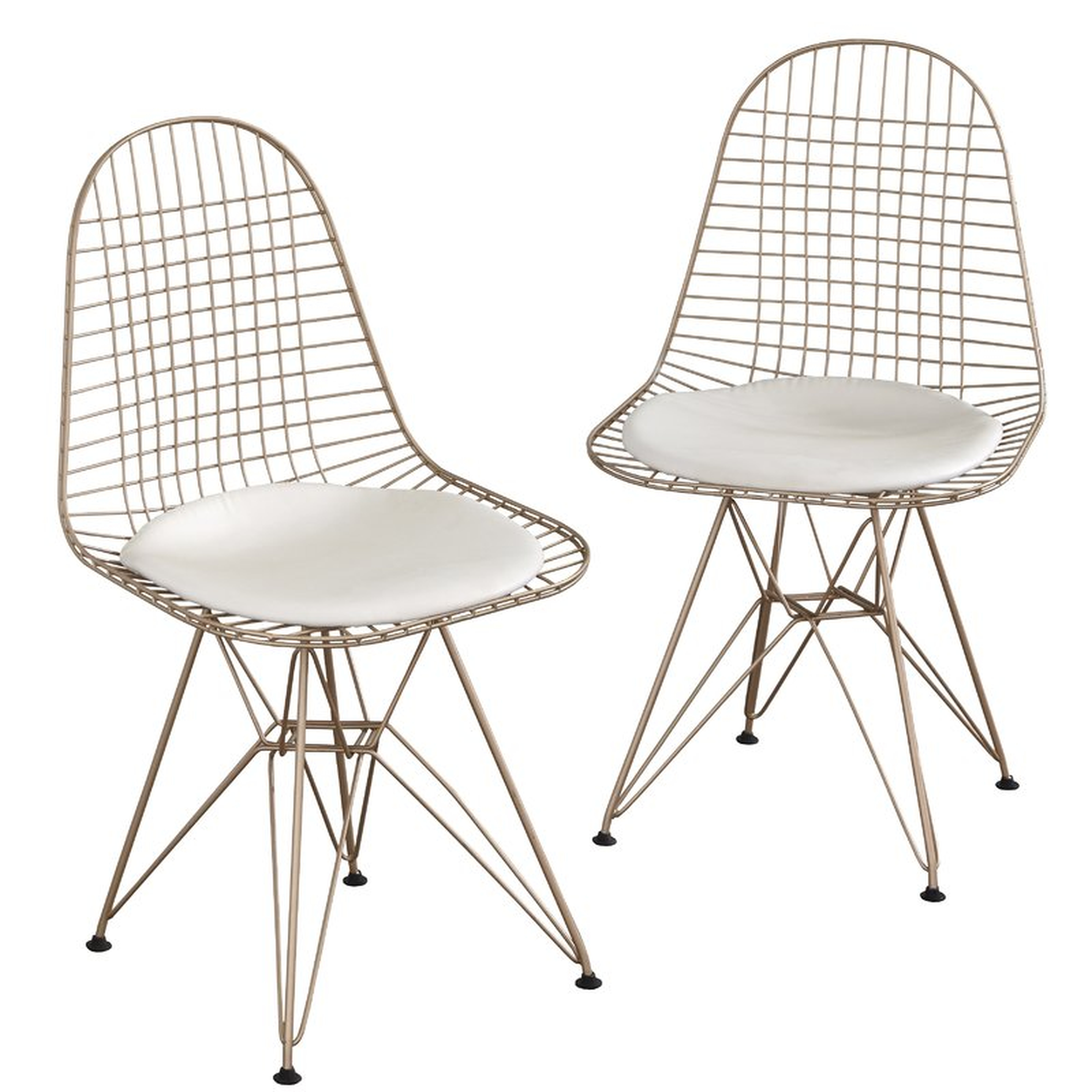 Merrie Wire Upholstered Dining Chair (Set of 2) - Wayfair