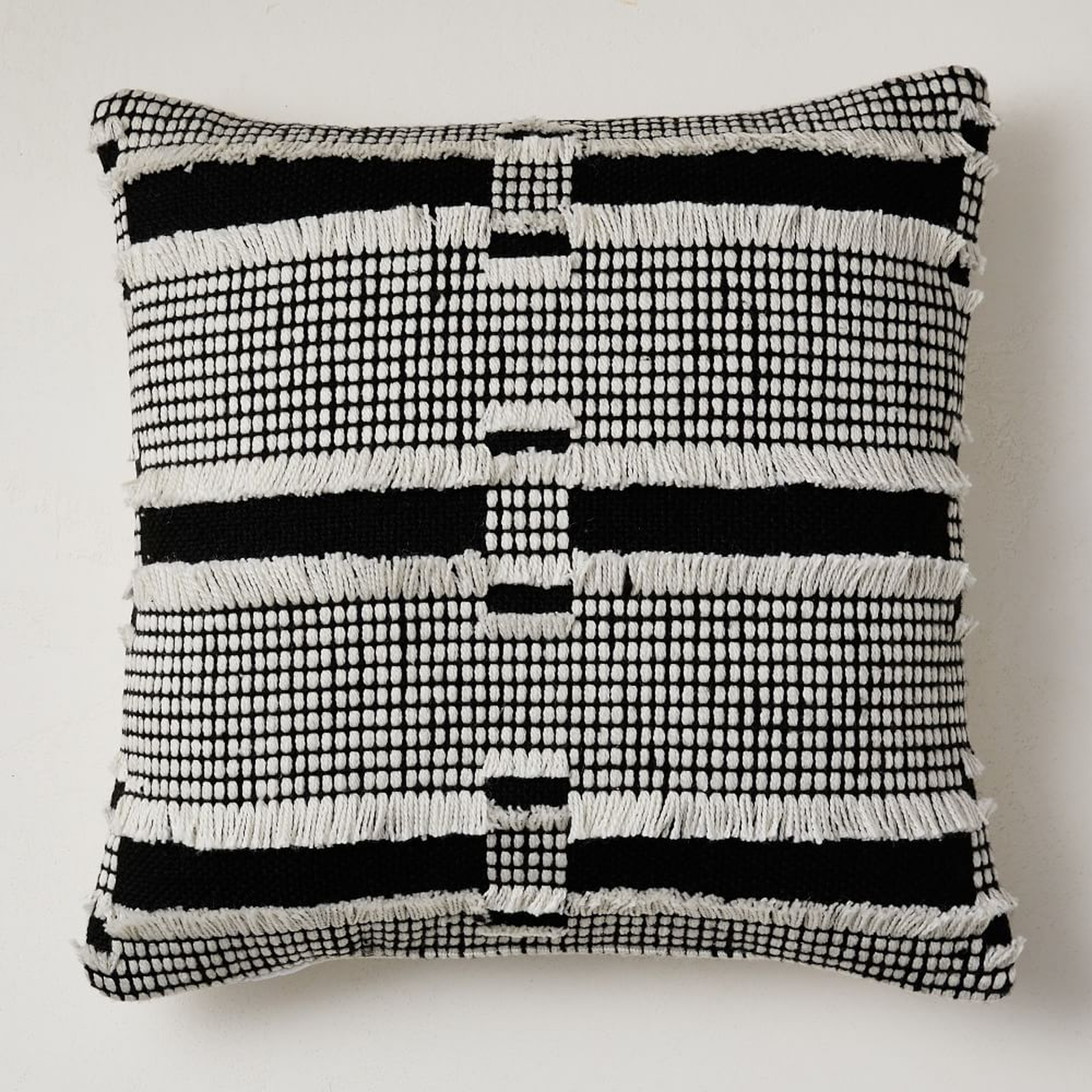 Fringe Stripe Indoor/Outdoor Pillow - West Elm