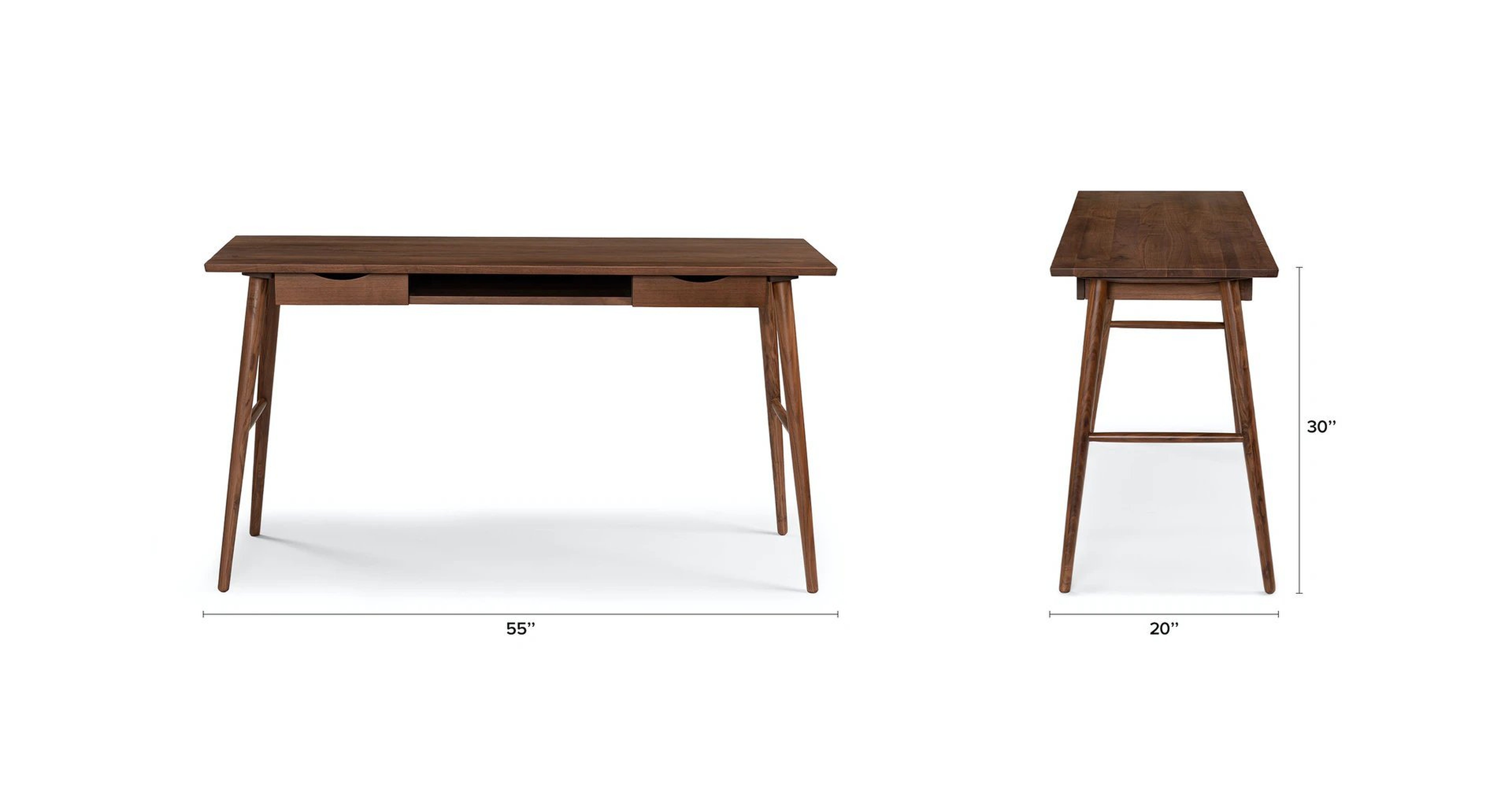 Culla 55" Desk - Walnut - Article