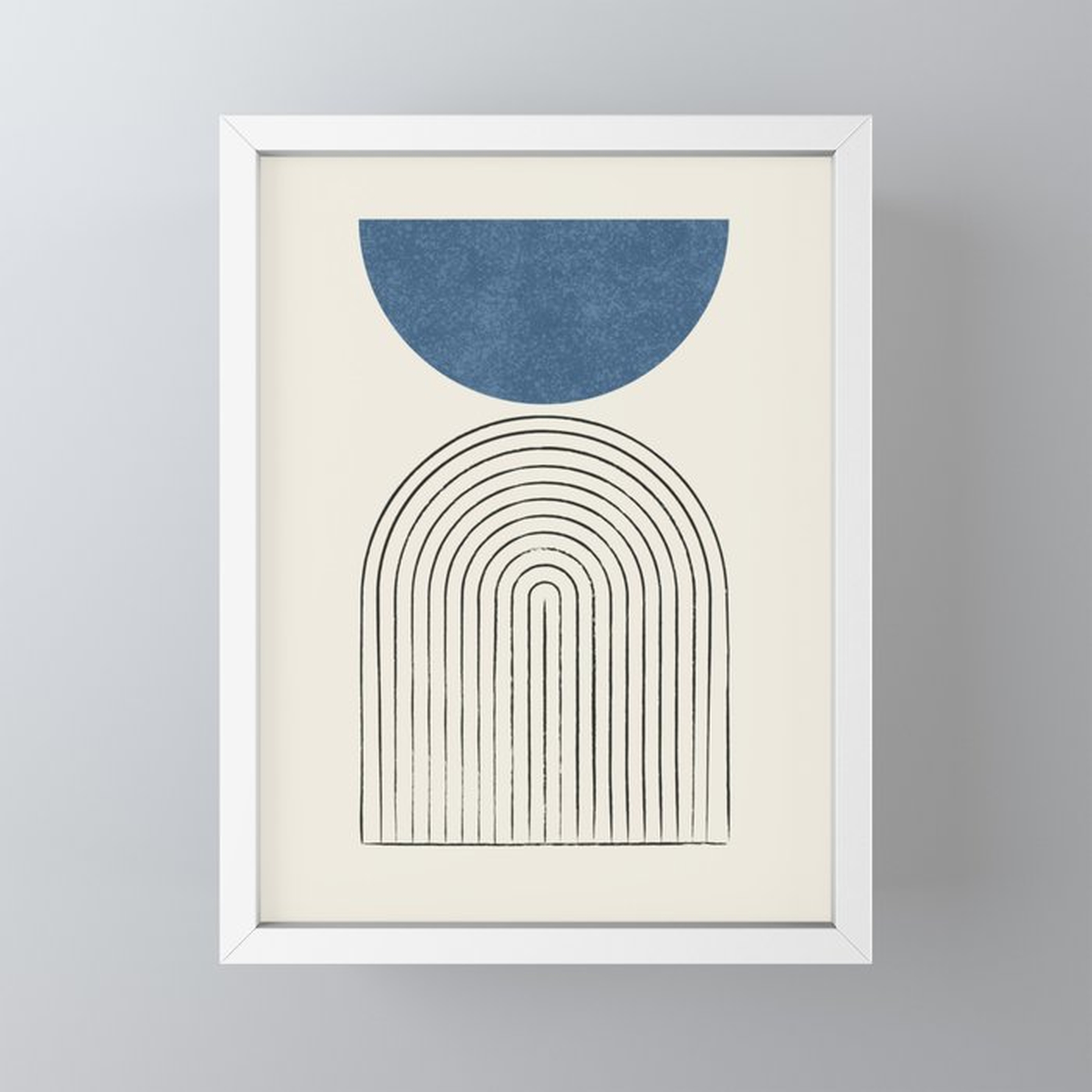 Arch Balance Blue Framed Mini Art Print - Society6