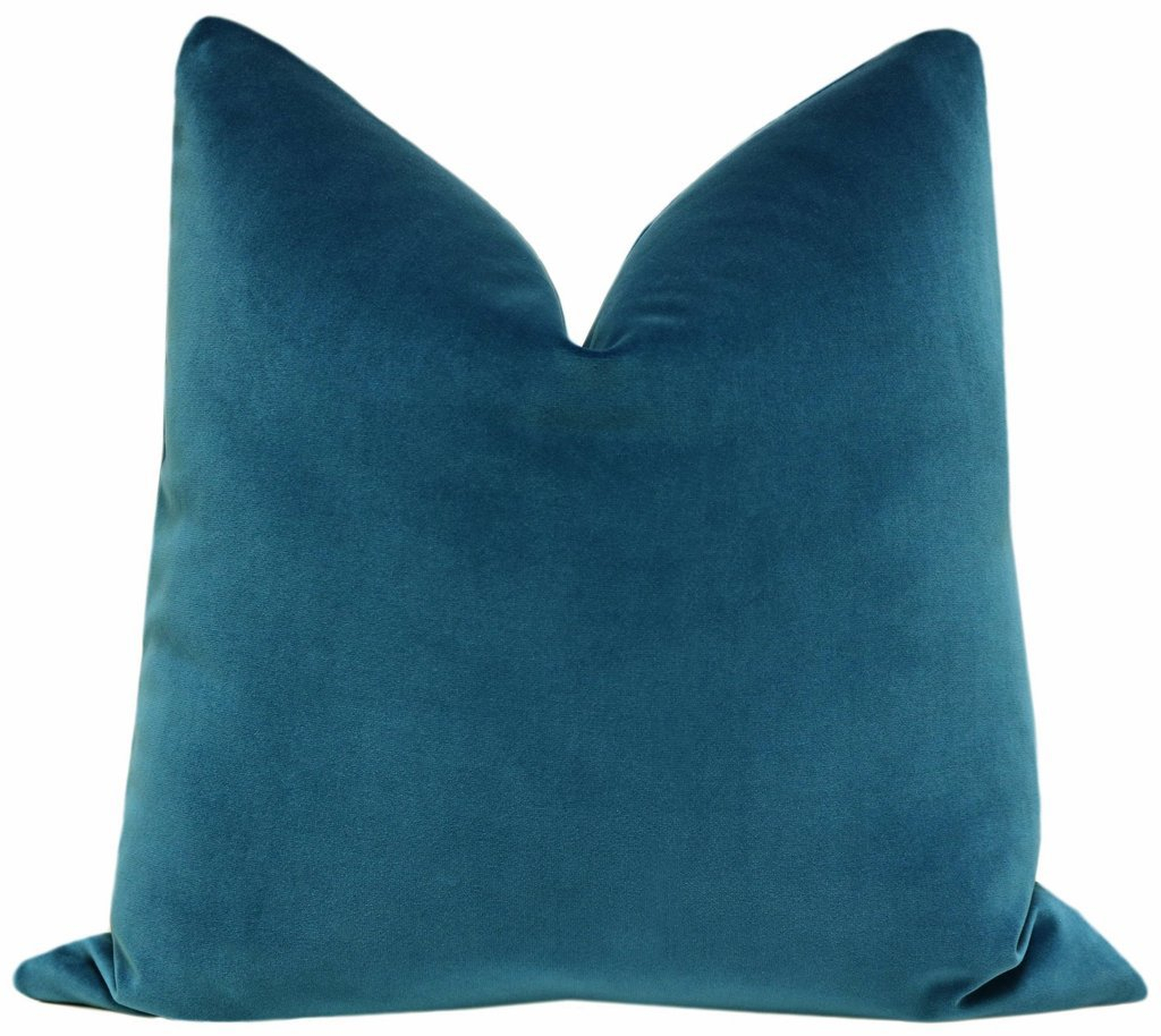Signature Velvet // Baltic Blue, 20" Pillow Cover - Little Design Company