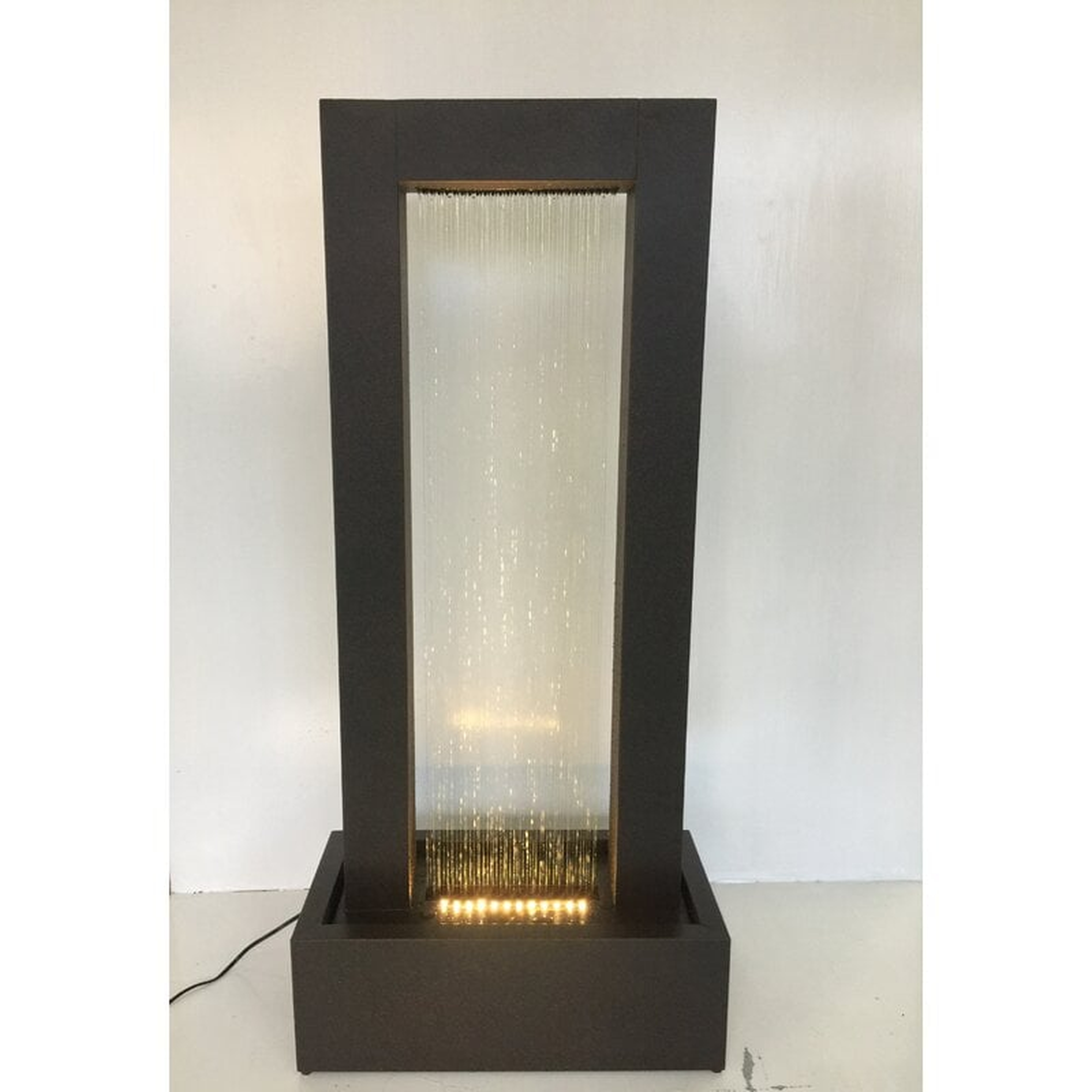 Metal Wall of Water Fountain with Light - Wayfair