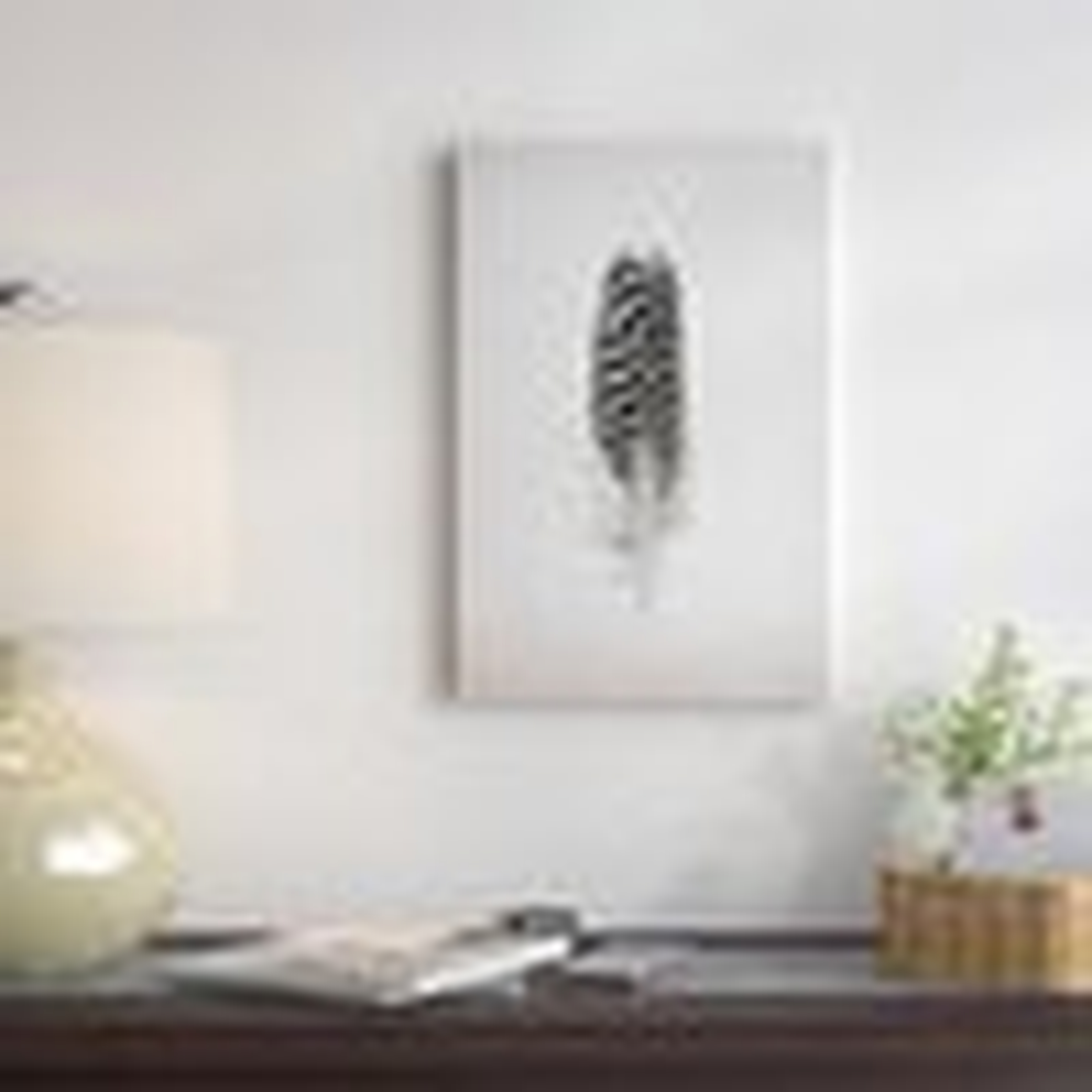 Feather I Graphic Art on Wrapped Canvas - Wayfair