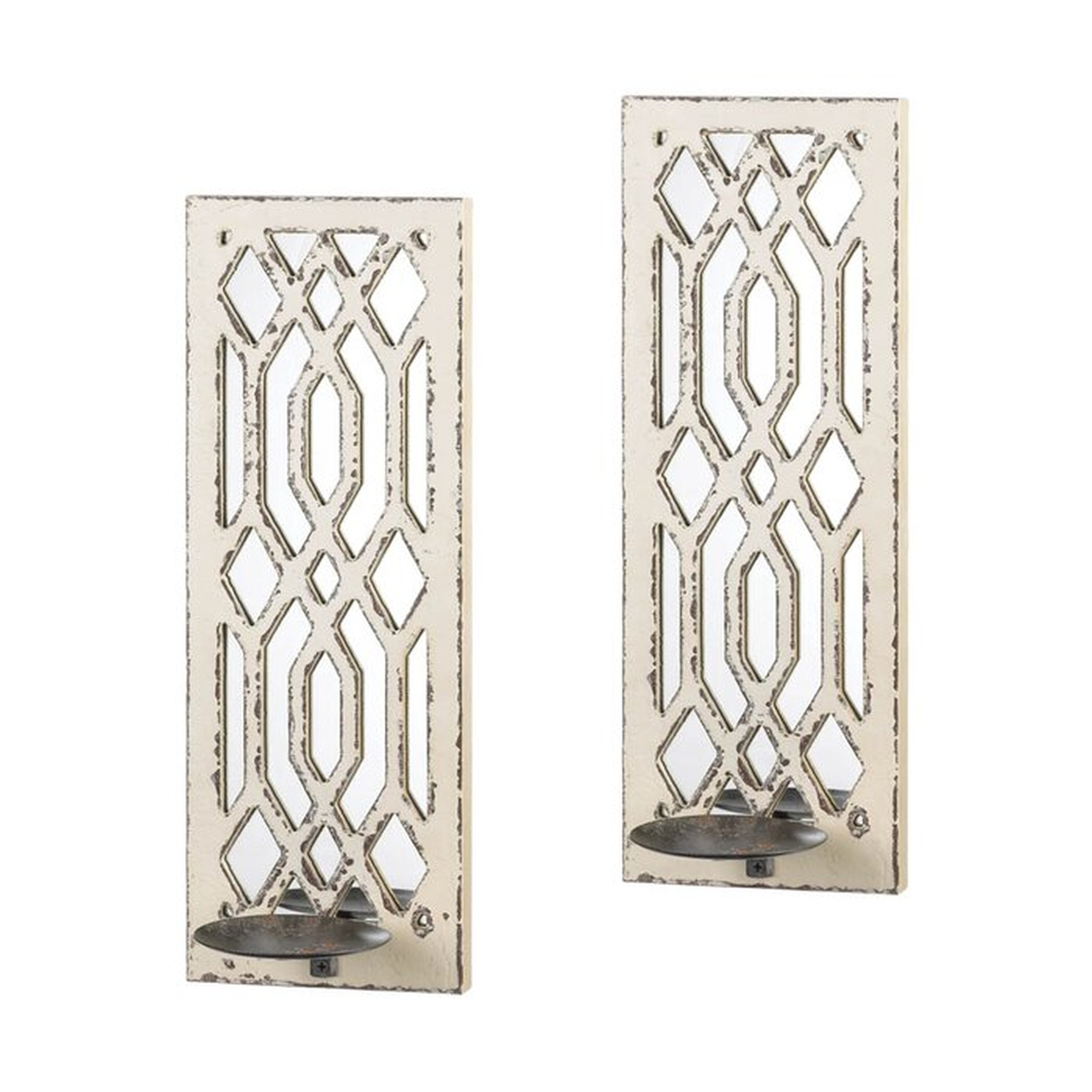 Deco Tall Wood and Metal Wall Sconce (Set of 2) - Birch Lane