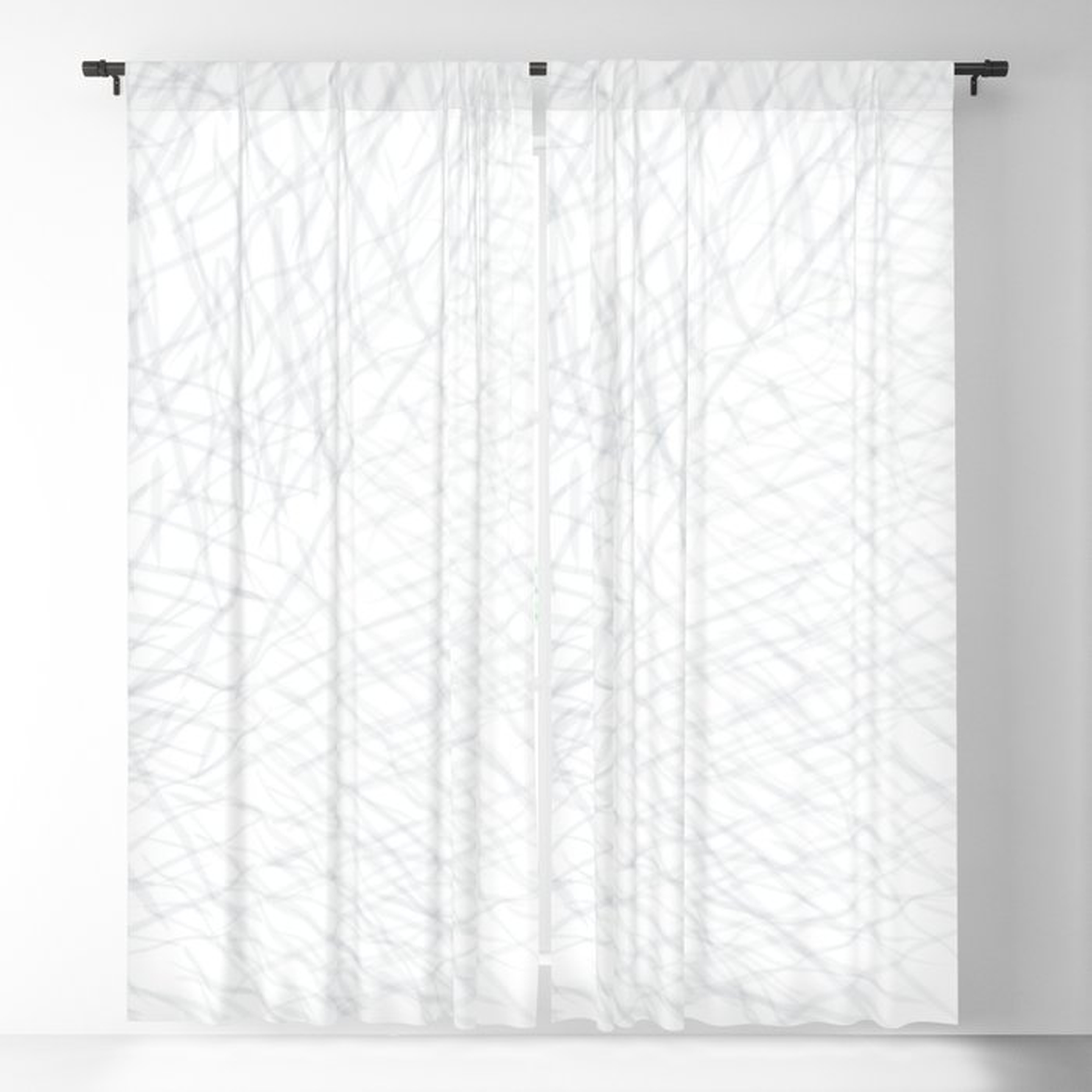 Linear Elegance Abstract Art Blackout Curtain Set - Society6