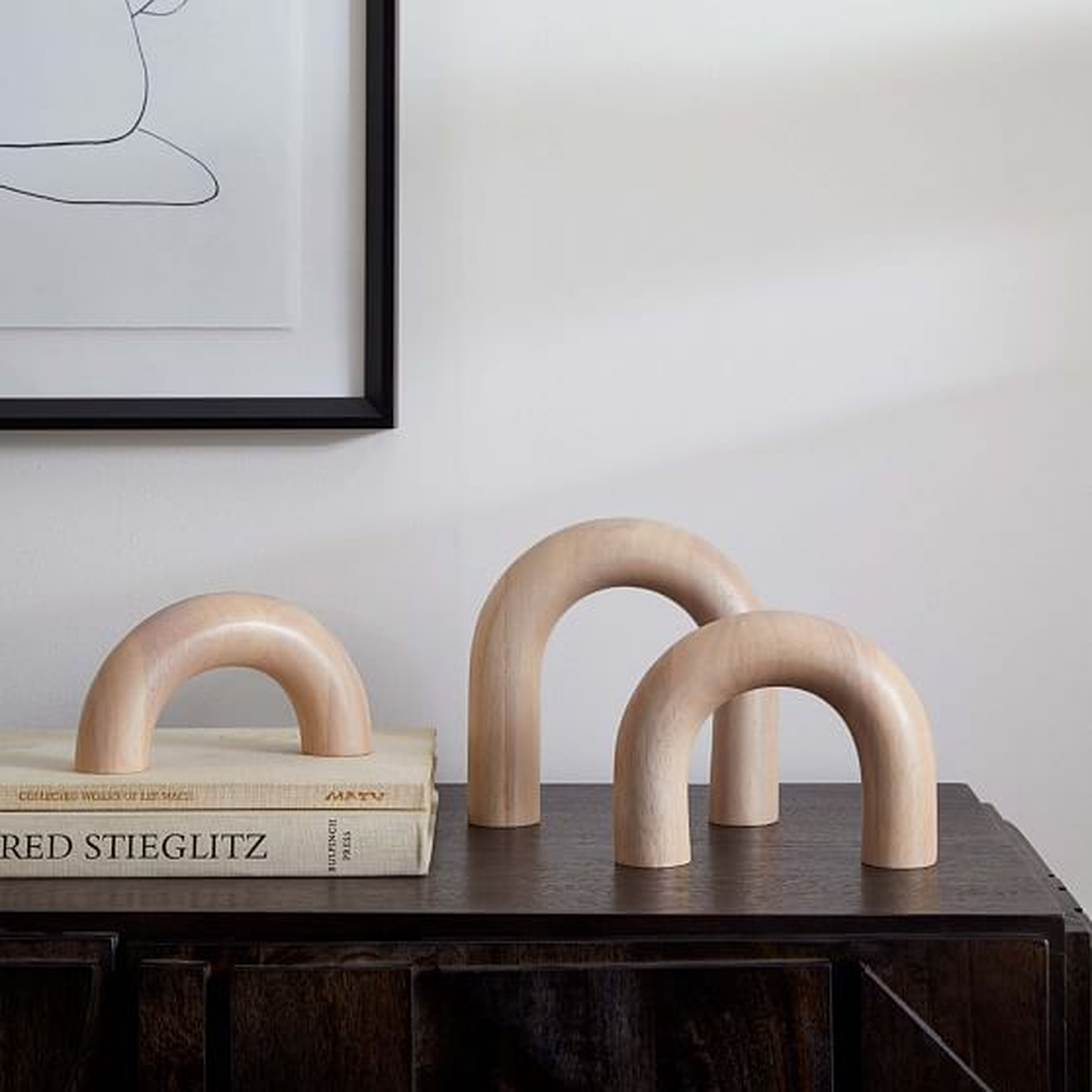 Wood Arch Object, Natural, Set of 4 - West Elm