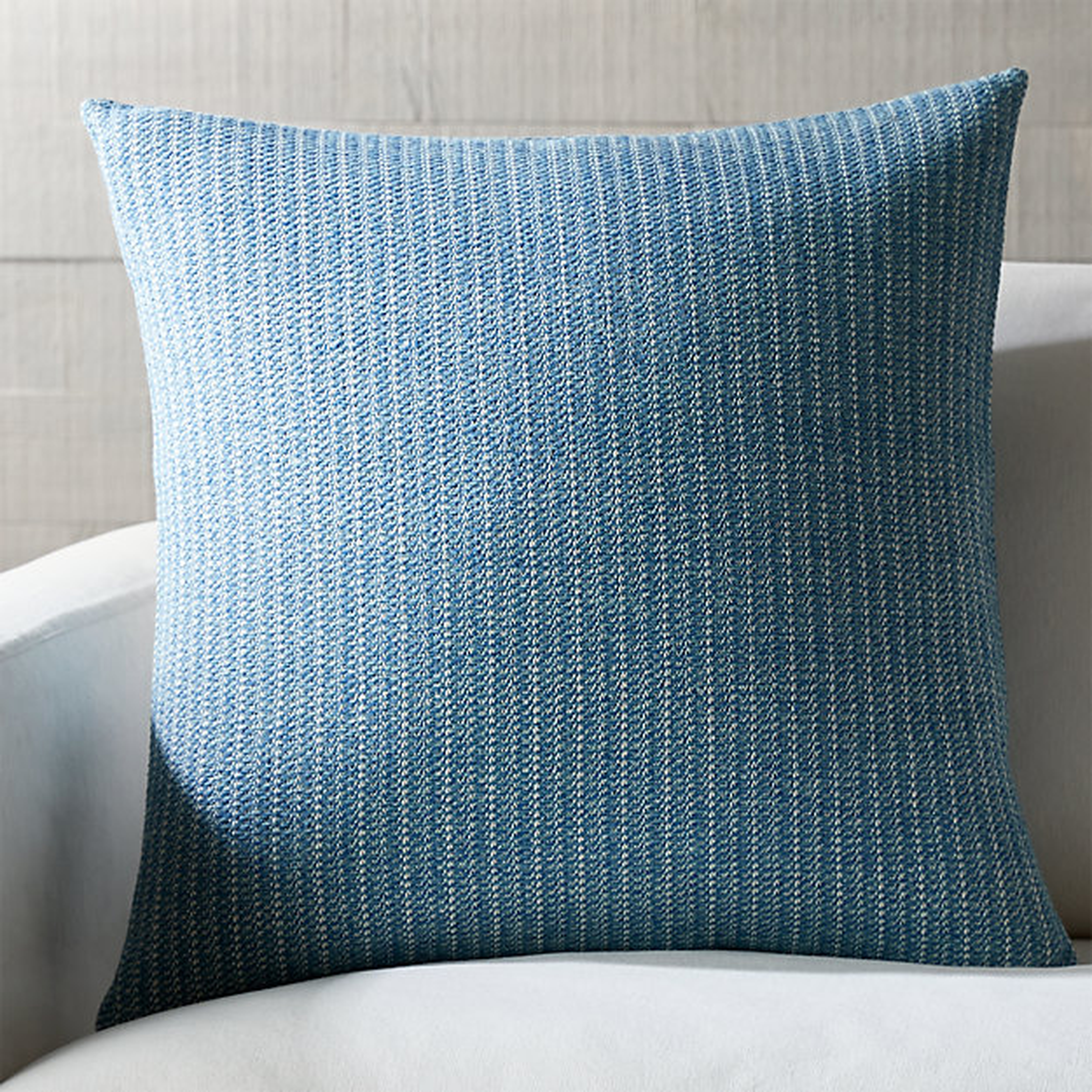 Liano Azure Monochrome Pillow Cover 23" - Crate and Barrel