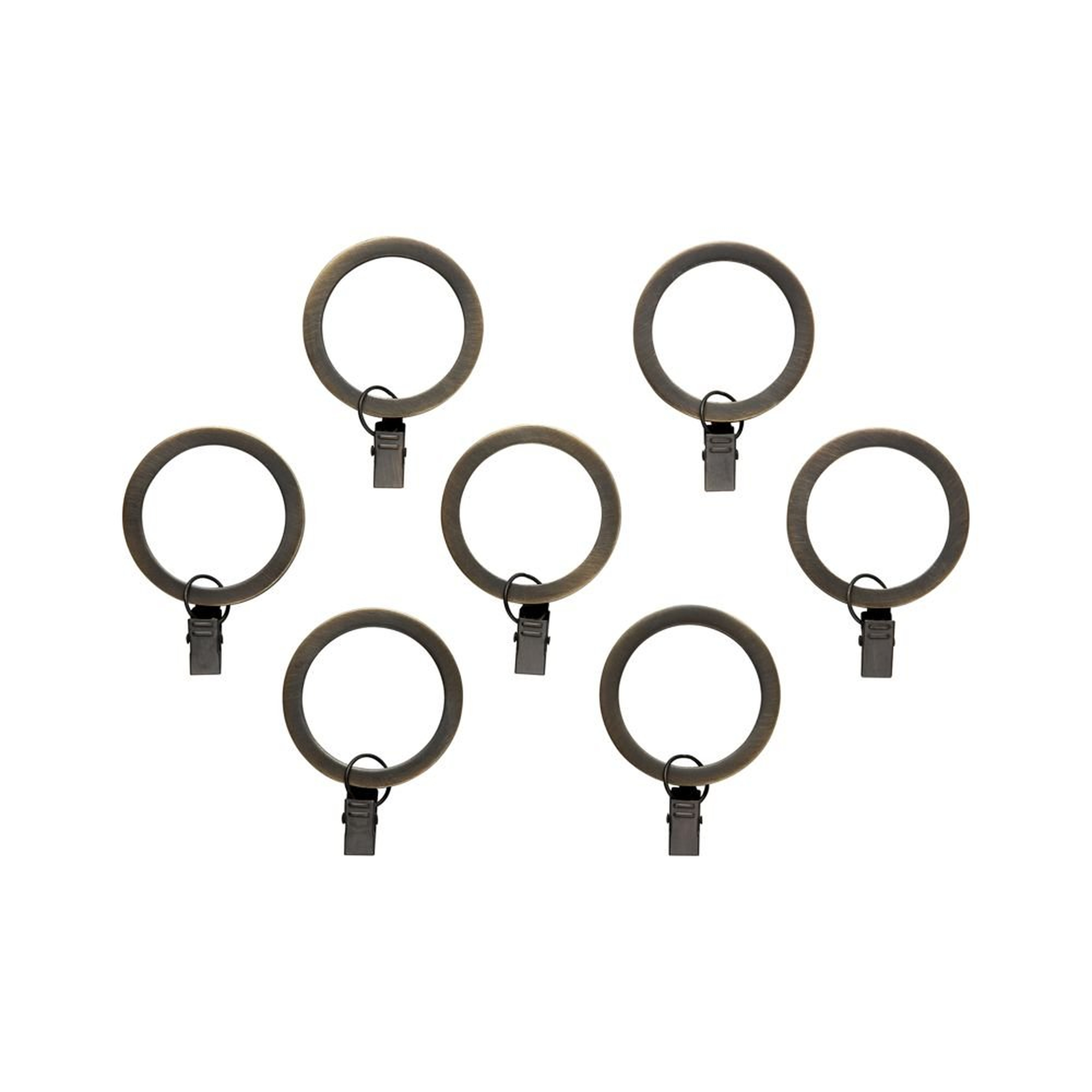 Set of 7 Bronze Curtain Rings - Crate and Barrel