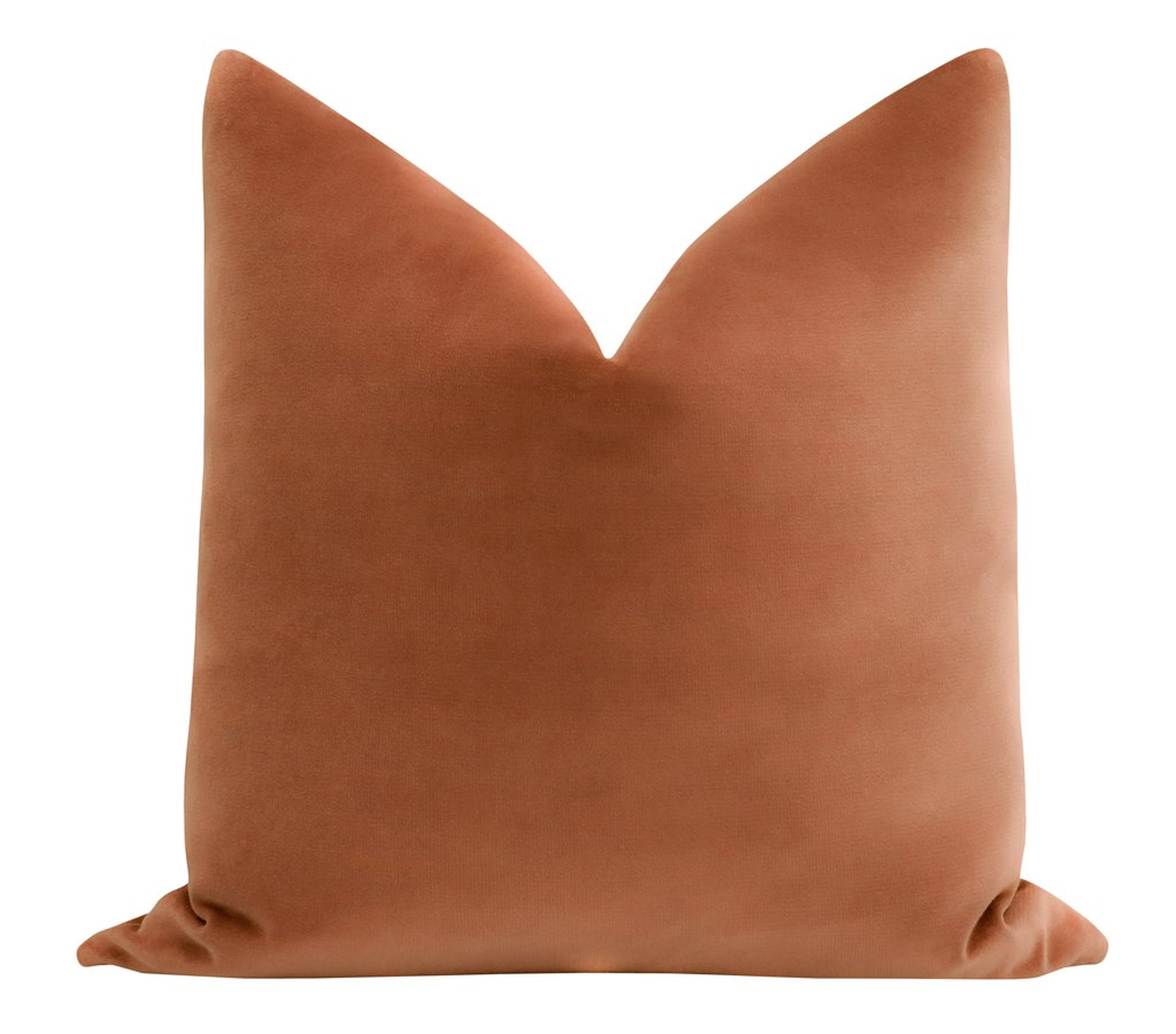 Sonoma Velvet Pillow Cover, Amber, 18" x 18" - Little Design Company