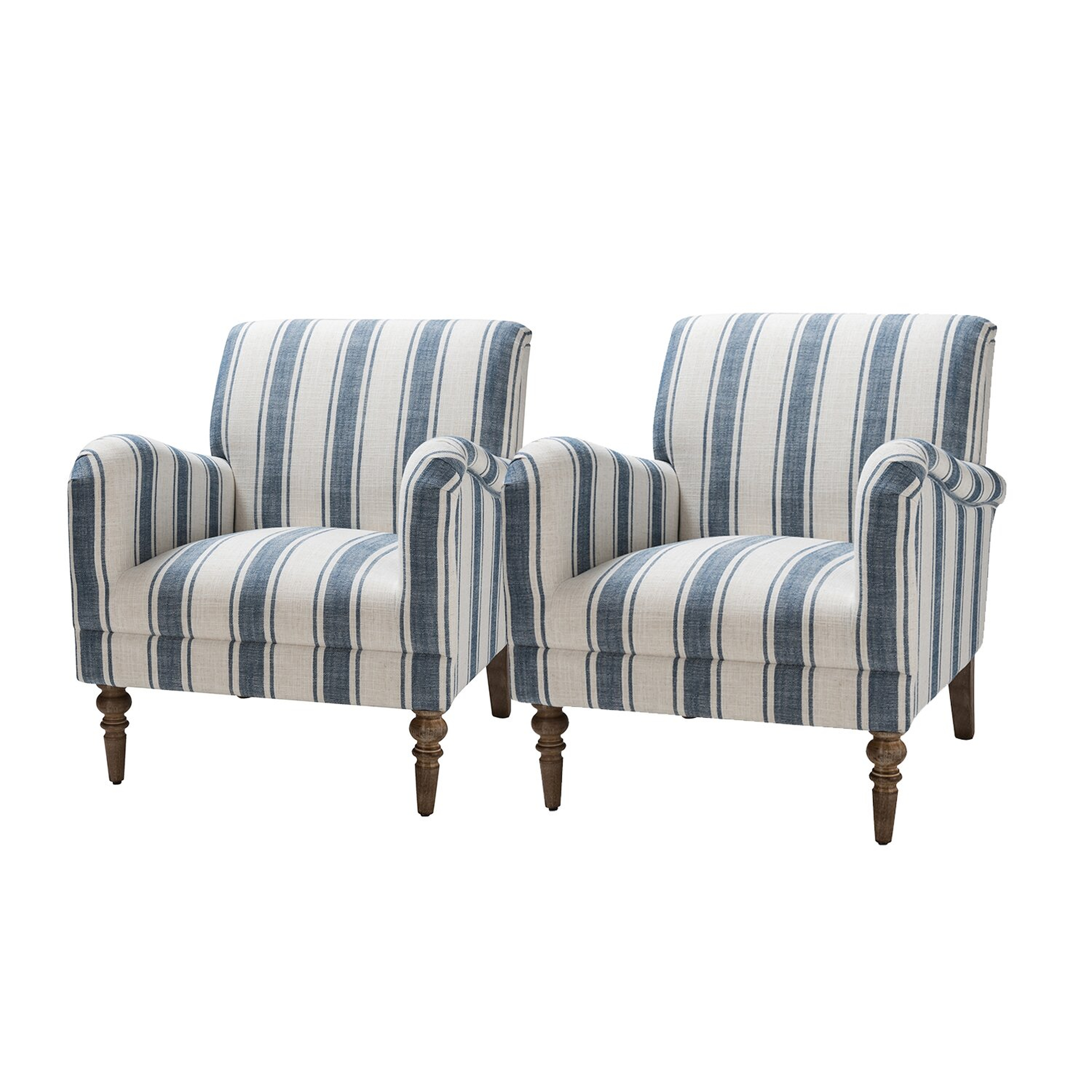 Bingaman Amchair With Wooden Leg Set Of 2 - Wayfair