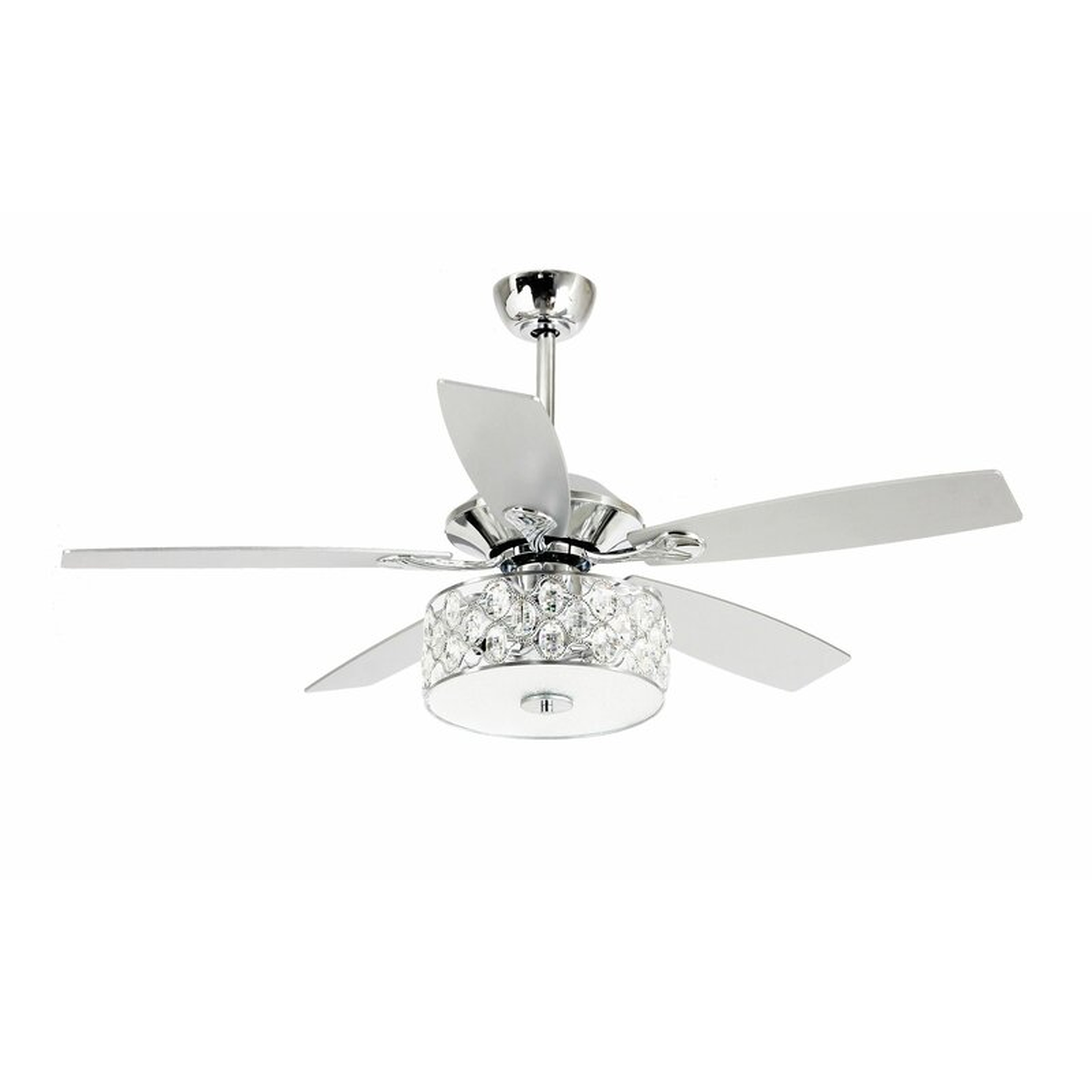 52" Amina 5 - Blade Crystal Ceiling Fan with Remote Control and Light Kit Included See More from Rosdorf Park - Wayfair