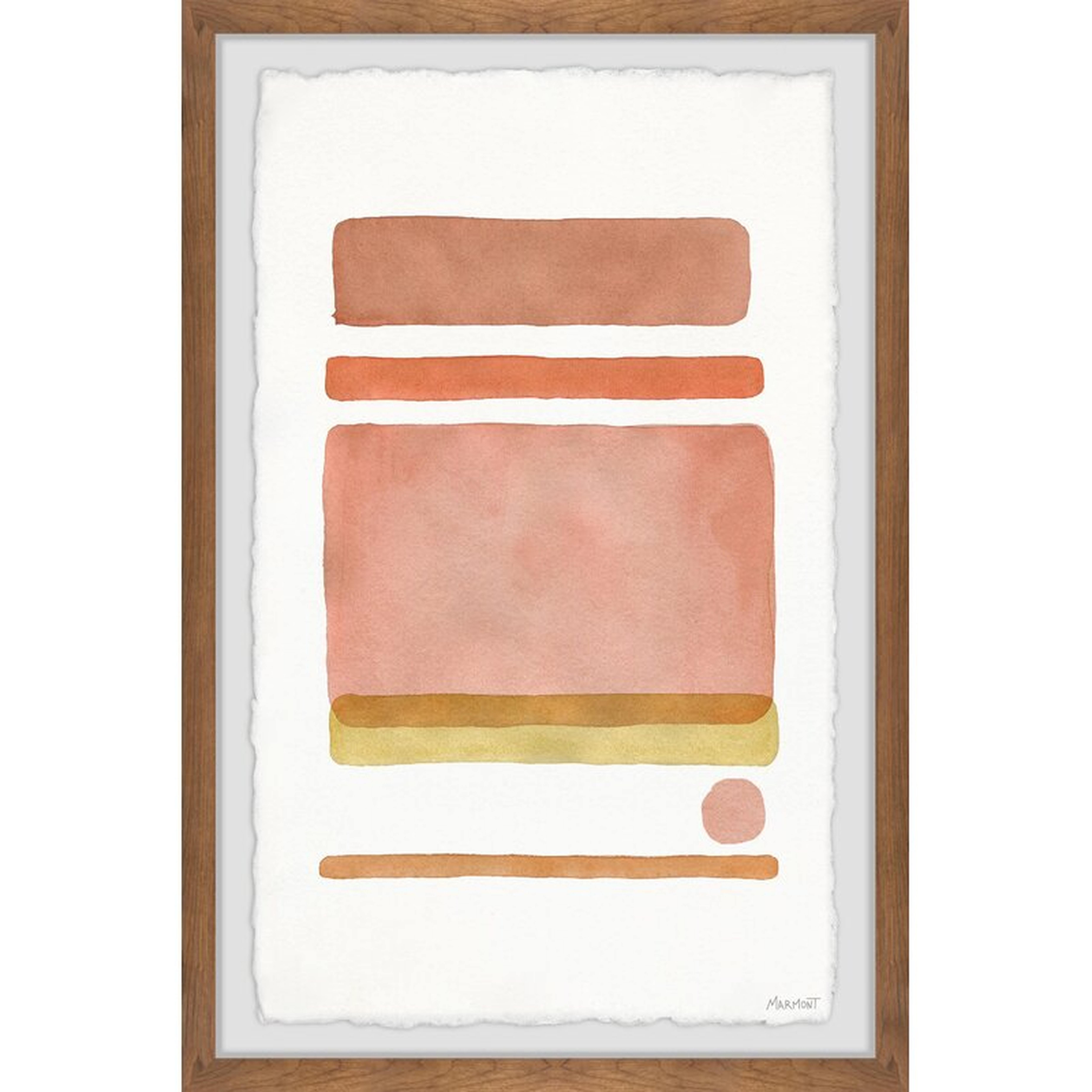 Dot in Between Lines V' by Marmont Hill Picture Frame Print on Paper - AllModern