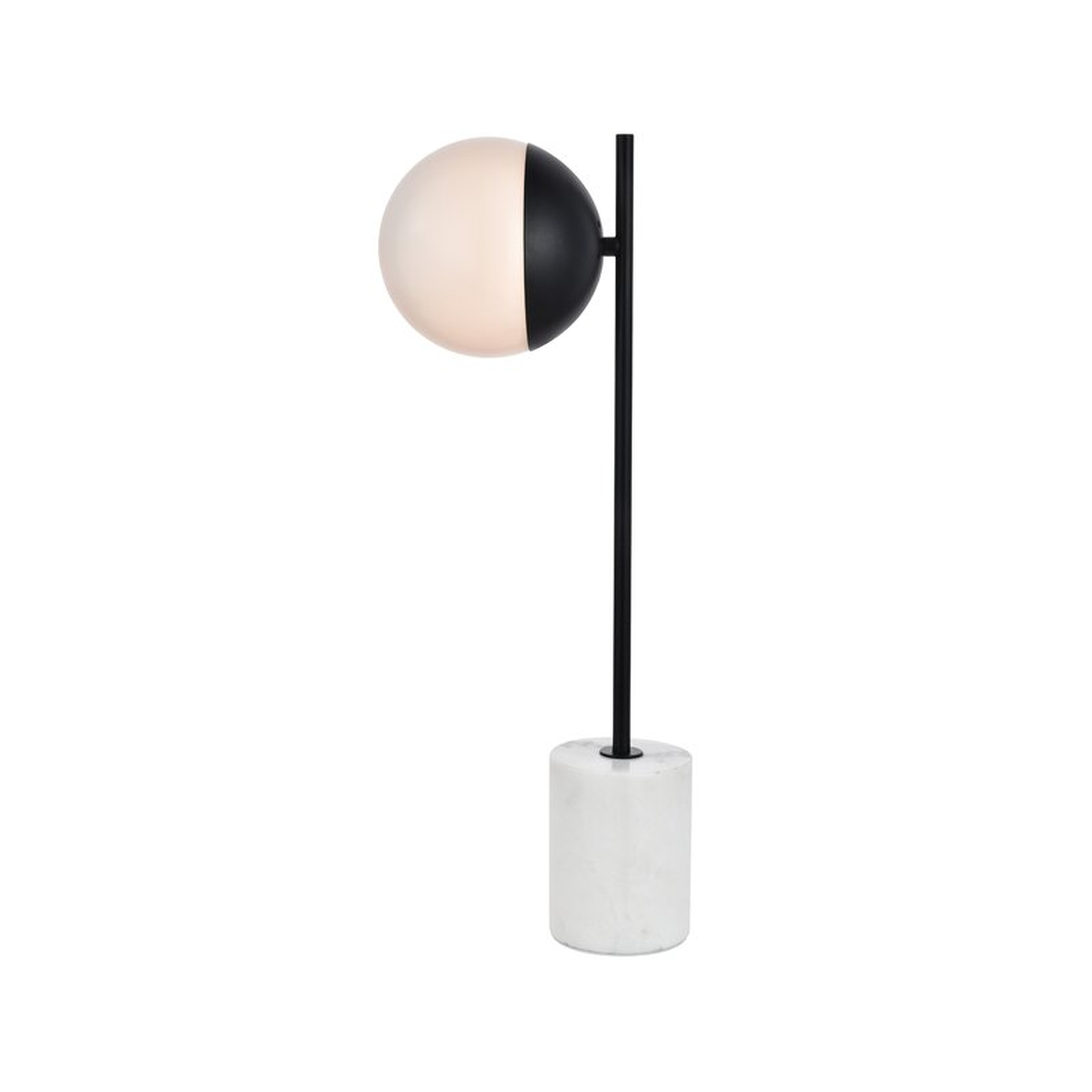 Yearby 22" Table Lamp, Black & Frosted White (Shade) - AllModern