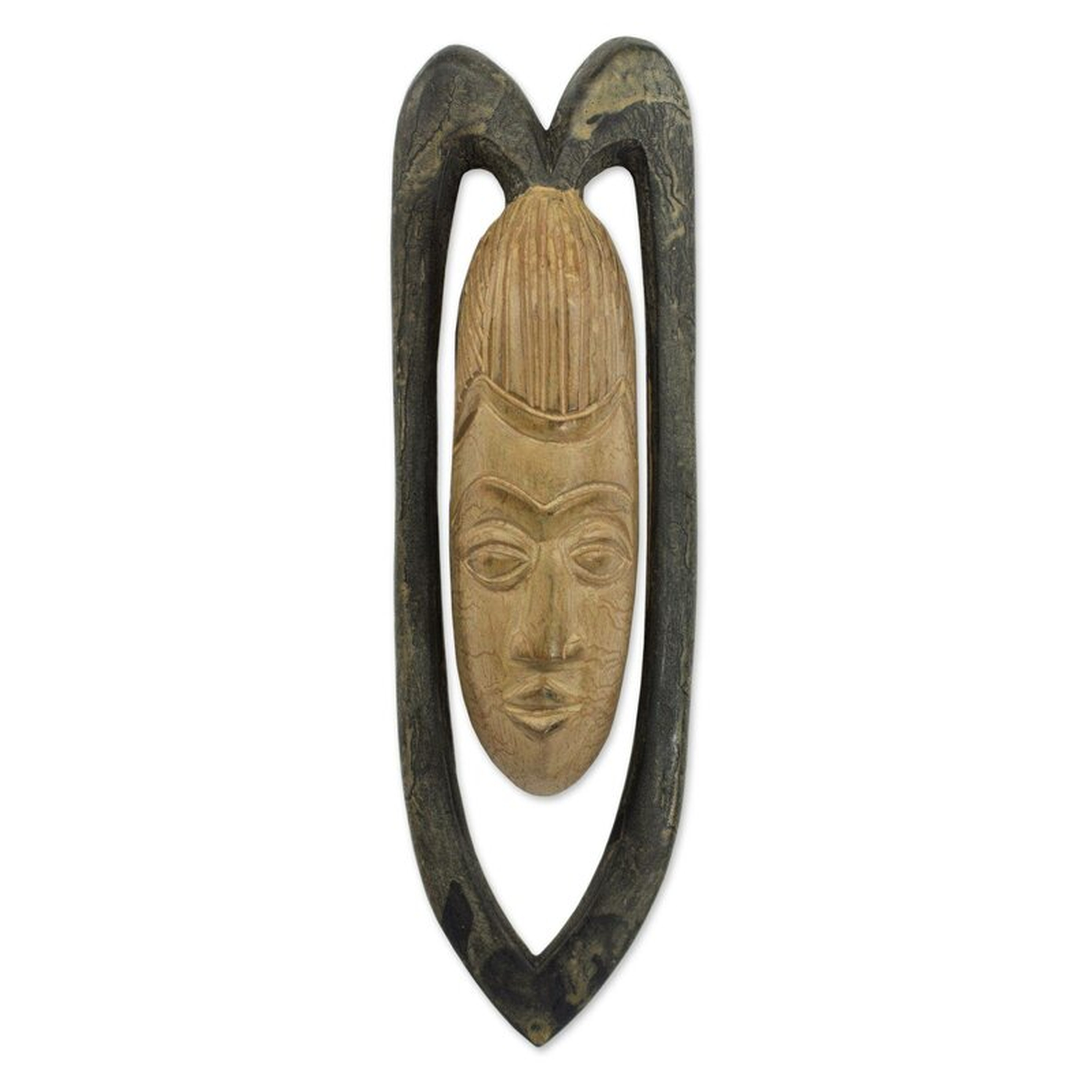 Serene Lover African Wood Mask Wall Décor - Wayfair