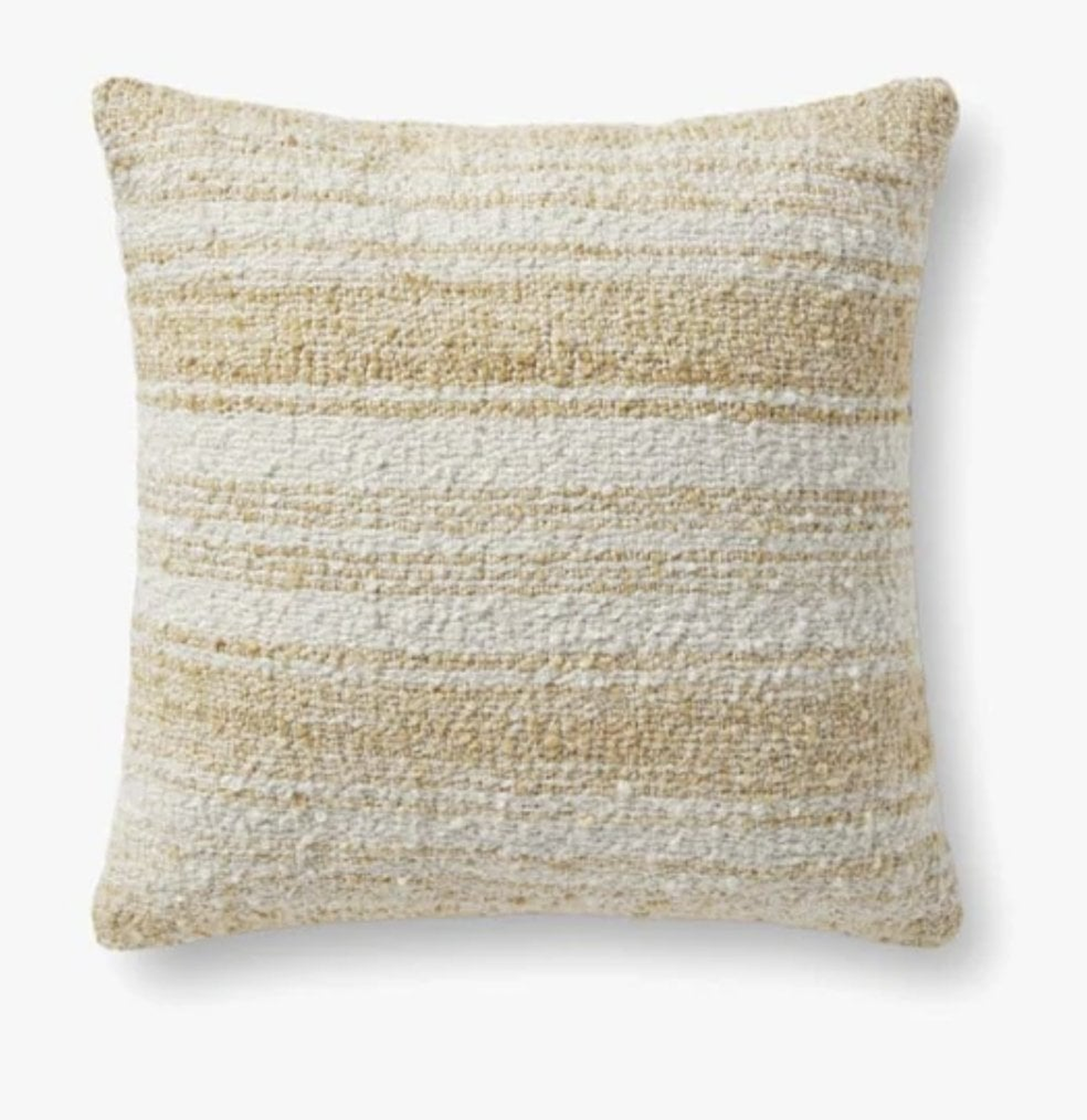 Pillow - Drew PCJ0001 - GOLD / IVORY - 18" x 18" - Loloi Rugs