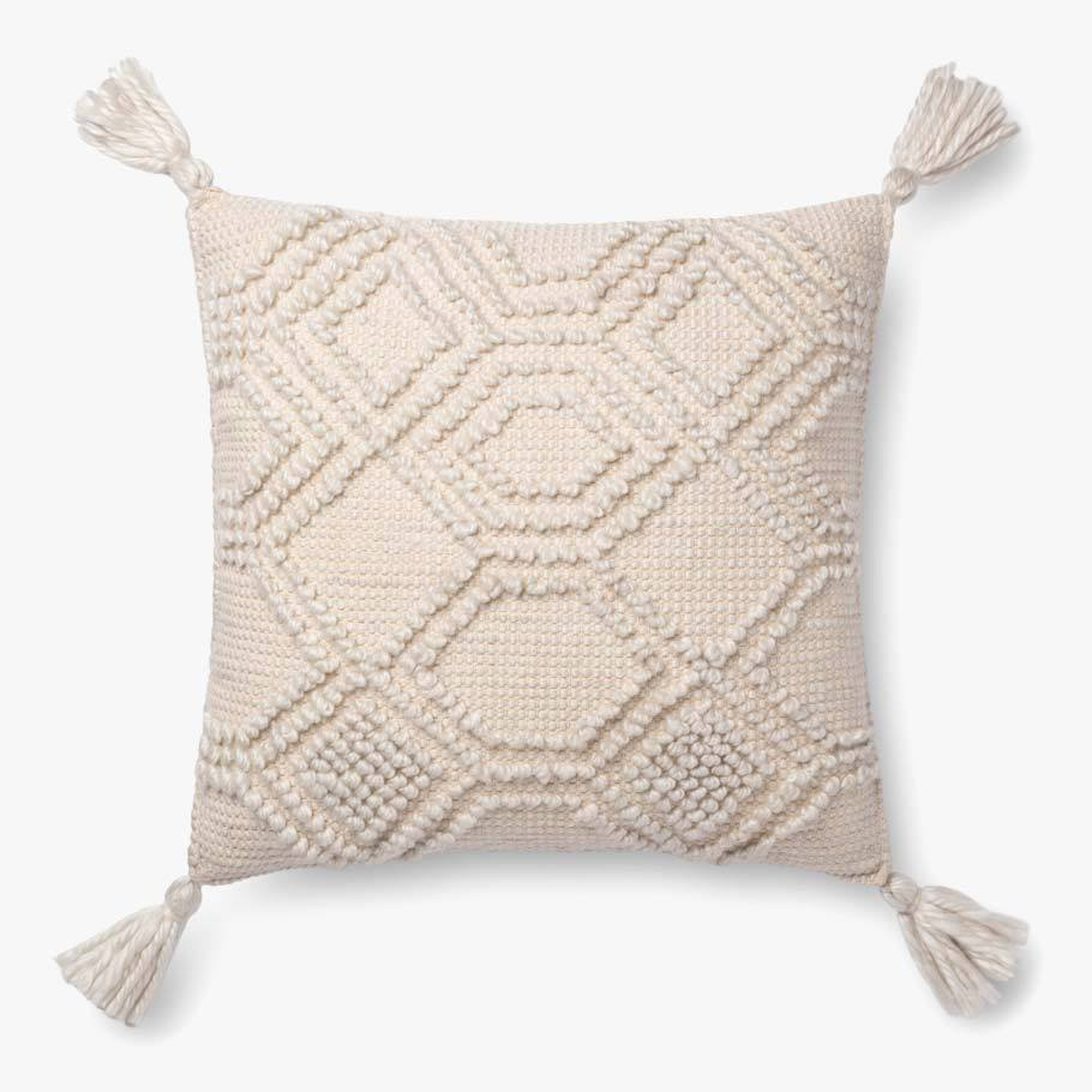 P1094/ MH Ivory  Pillow - Loloi Rugs