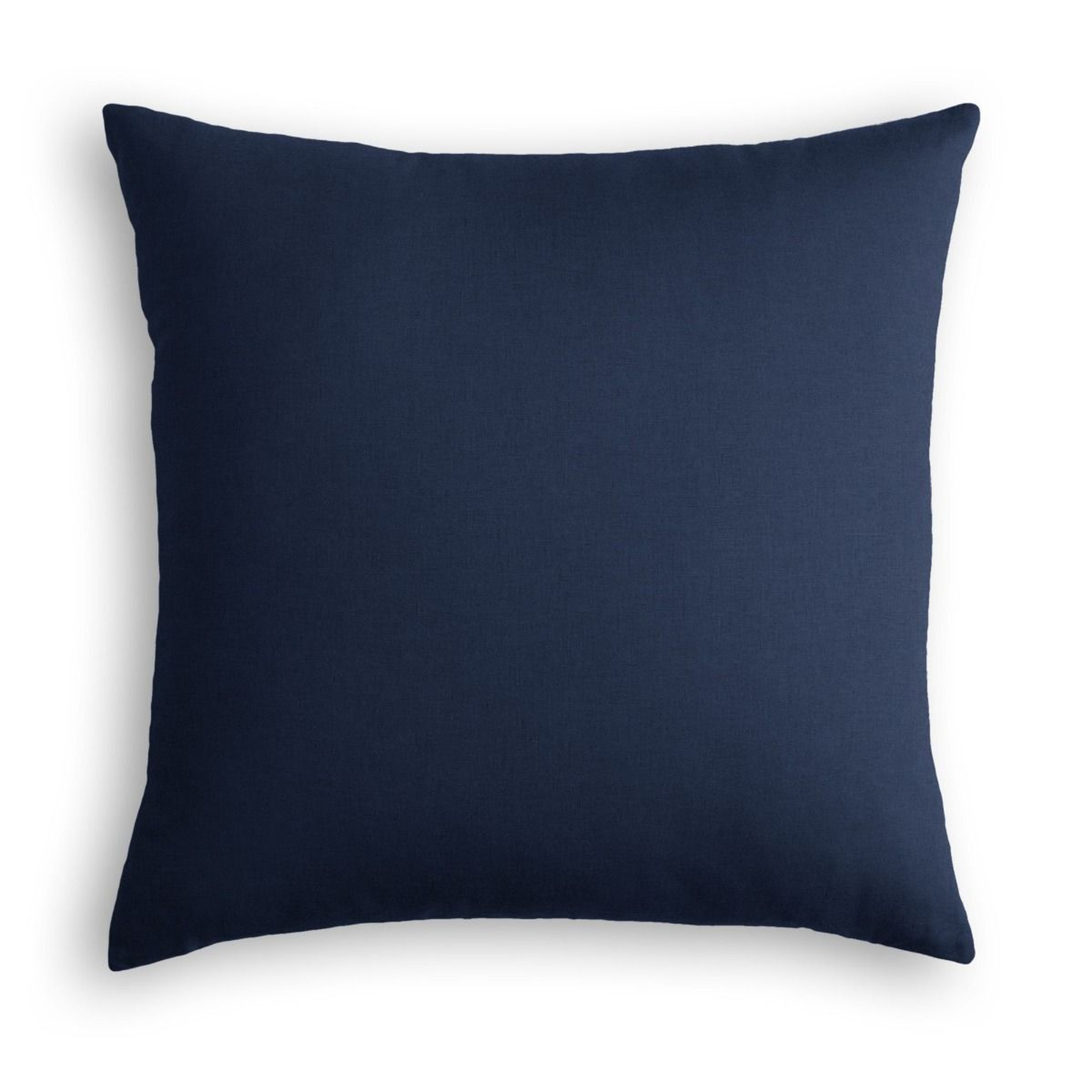 Classic Linen Pillow, Indigo, 22" x 22" with down fill - Havenly Essentials