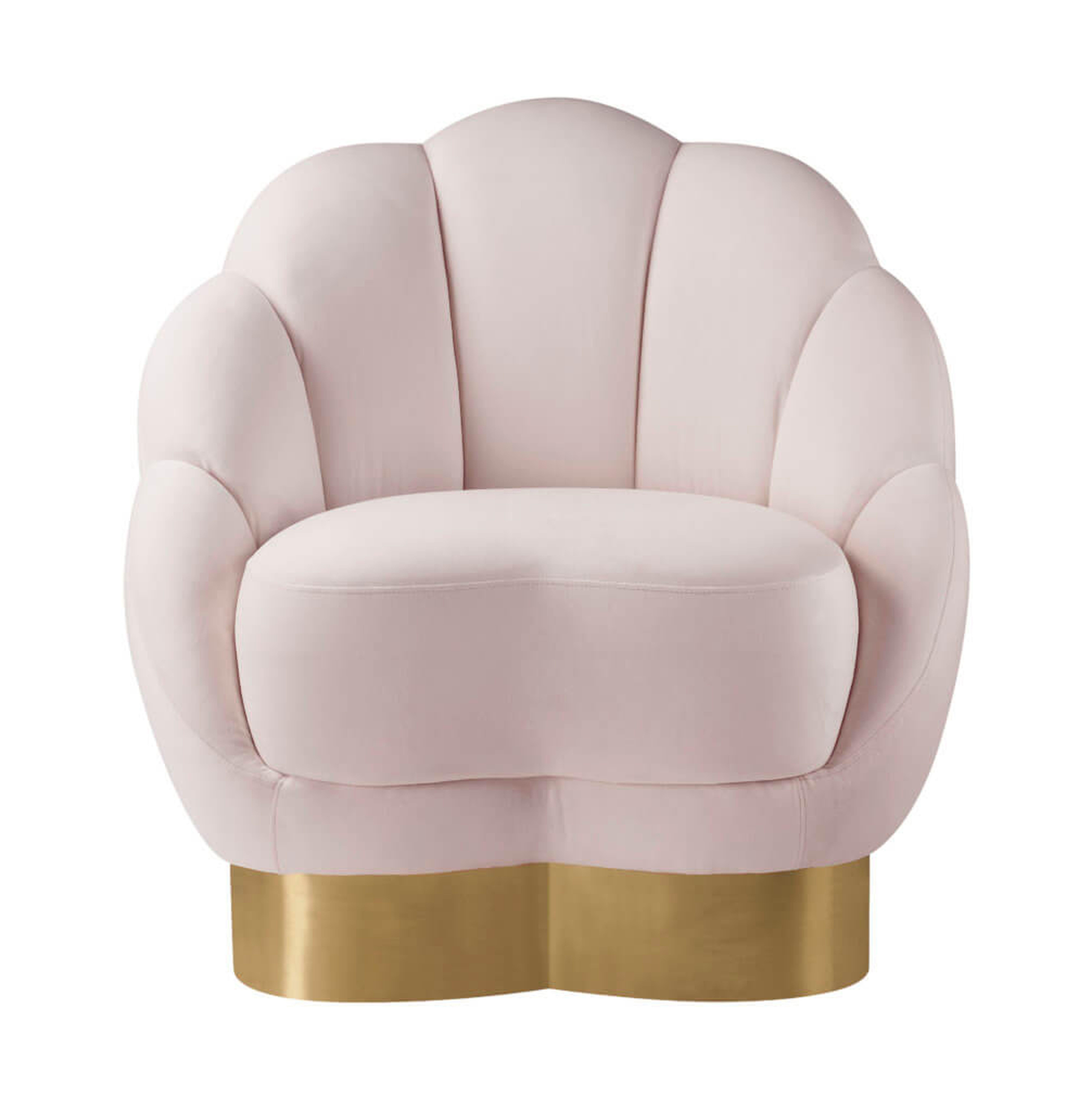 Nylah Blush Velvet Chair - Maren Home