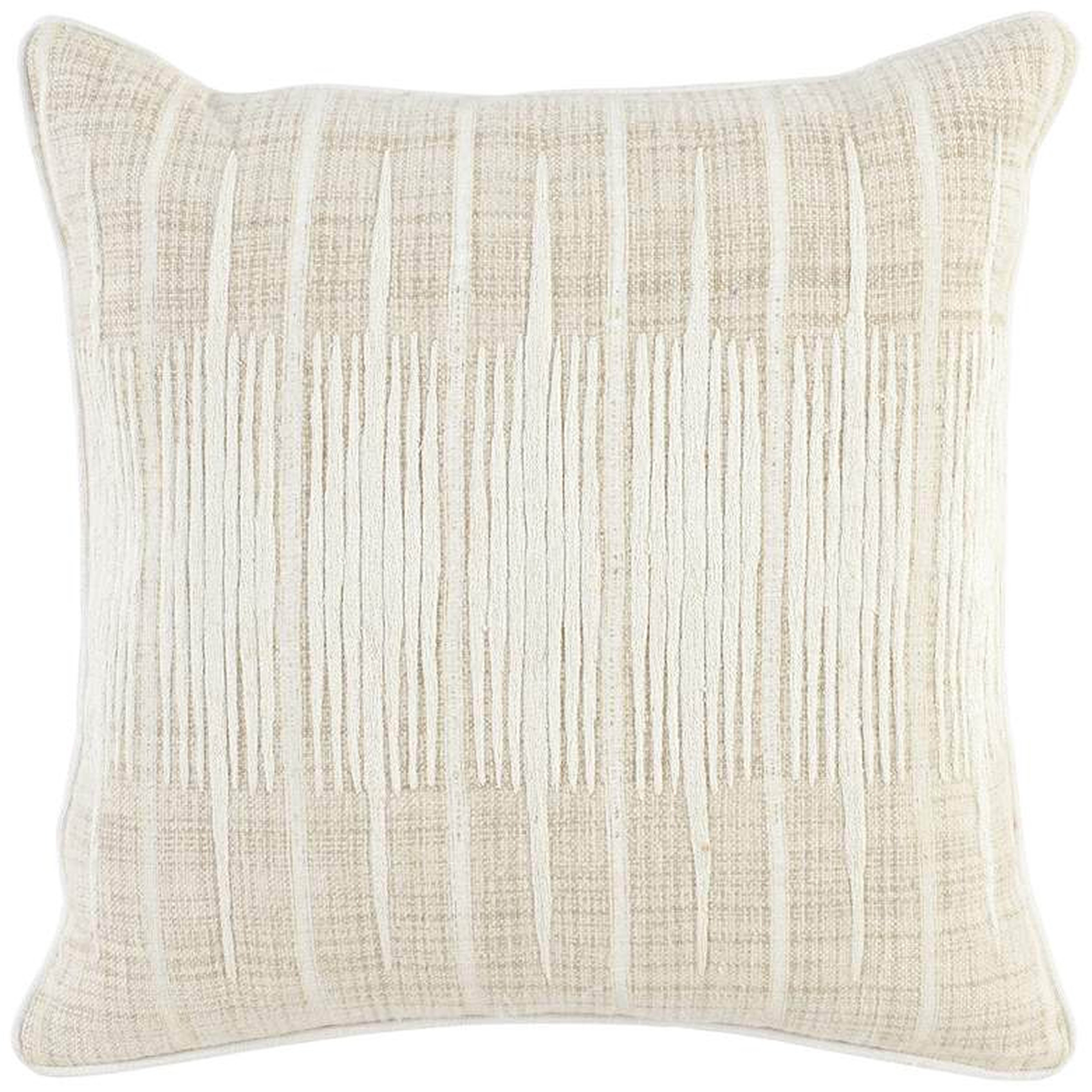 Avery Ivory and Natural 20" Square Throw Pillow - Lamps Plus