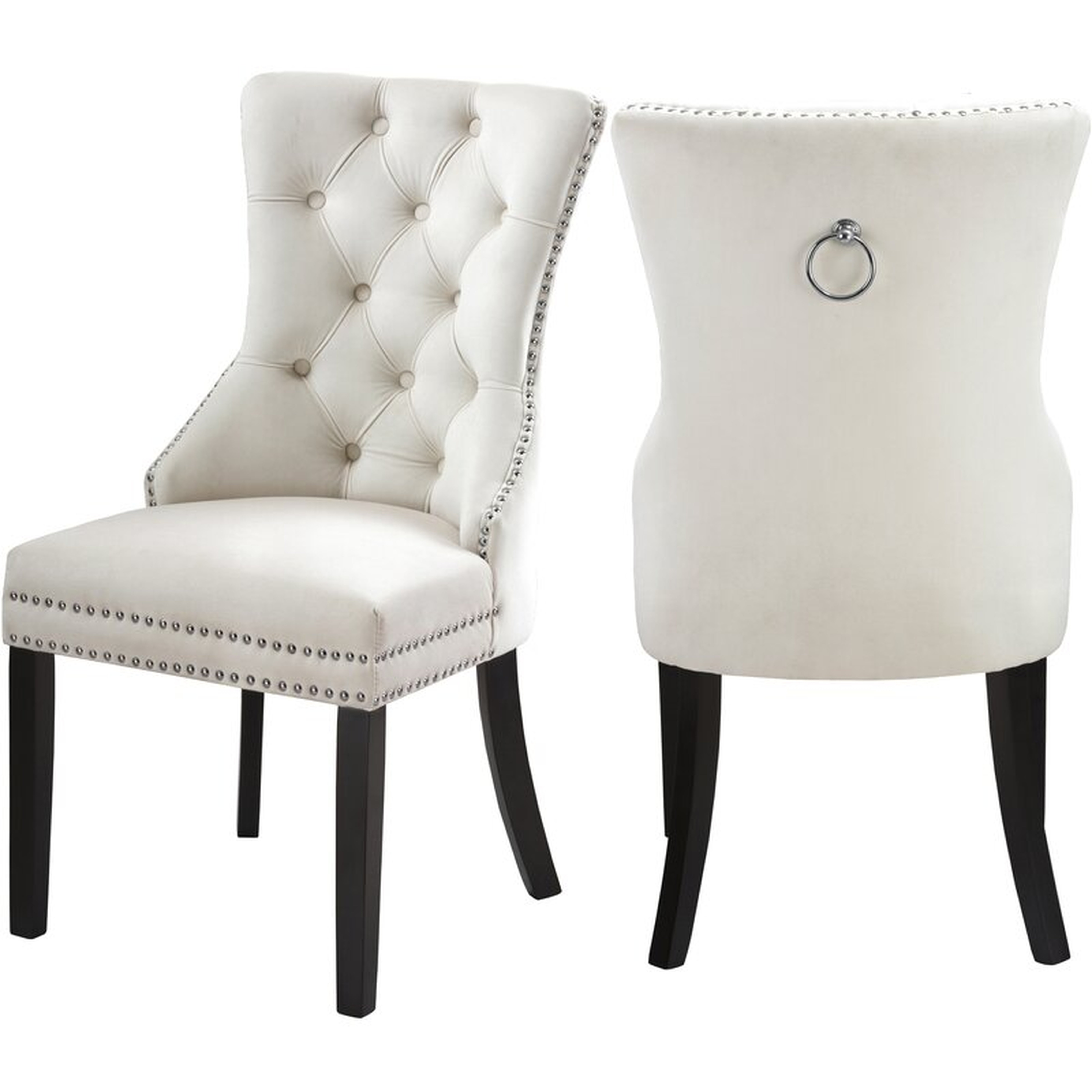 Stonefort Tufted Velvet Upholstered Dining Chair set of 2 - Wayfair