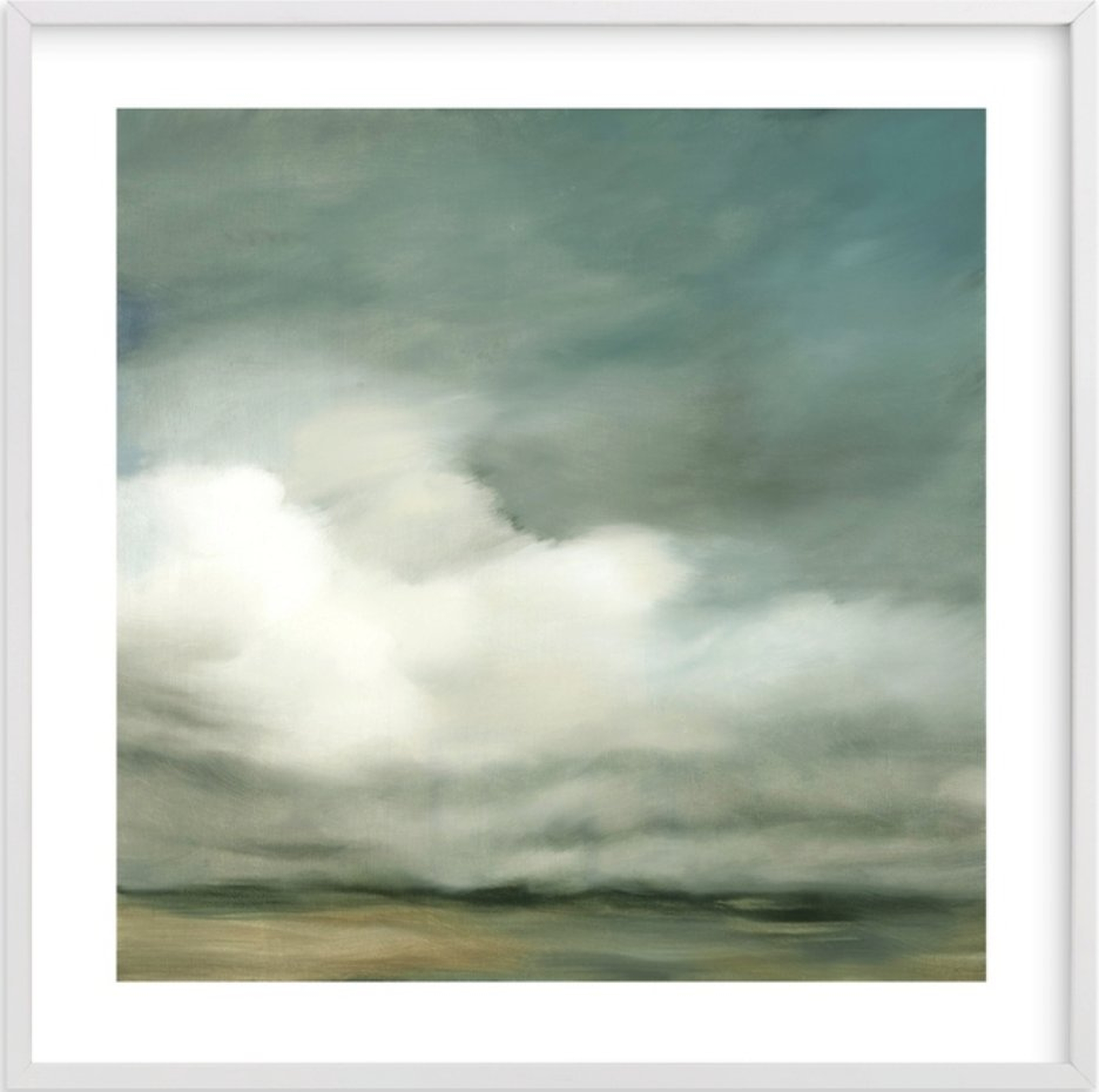First of October, 30" x 30", White wood frame, white border - Minted