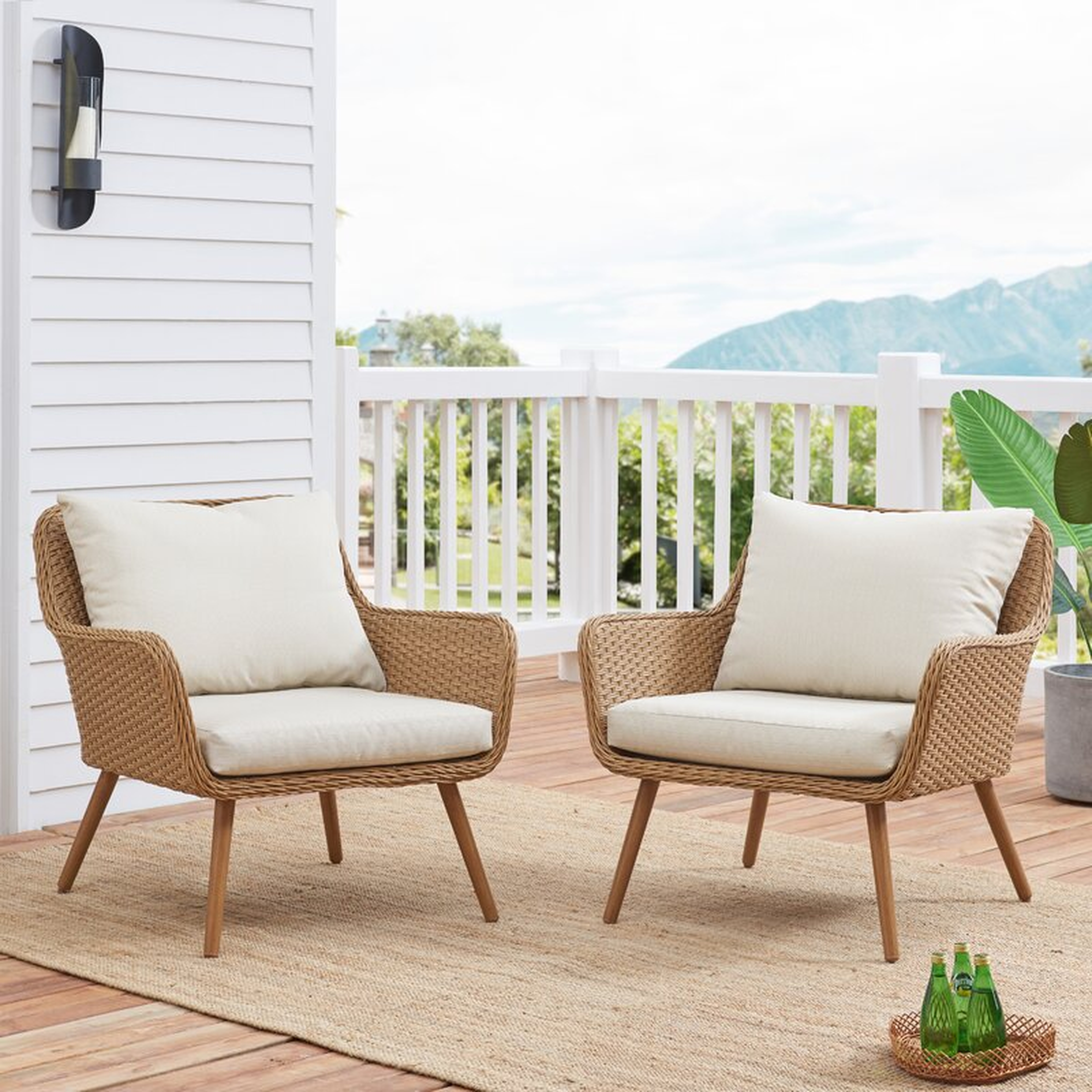 Macgregor Outdoor Patio Chair with Cushions (Set of 2) - Wayfair