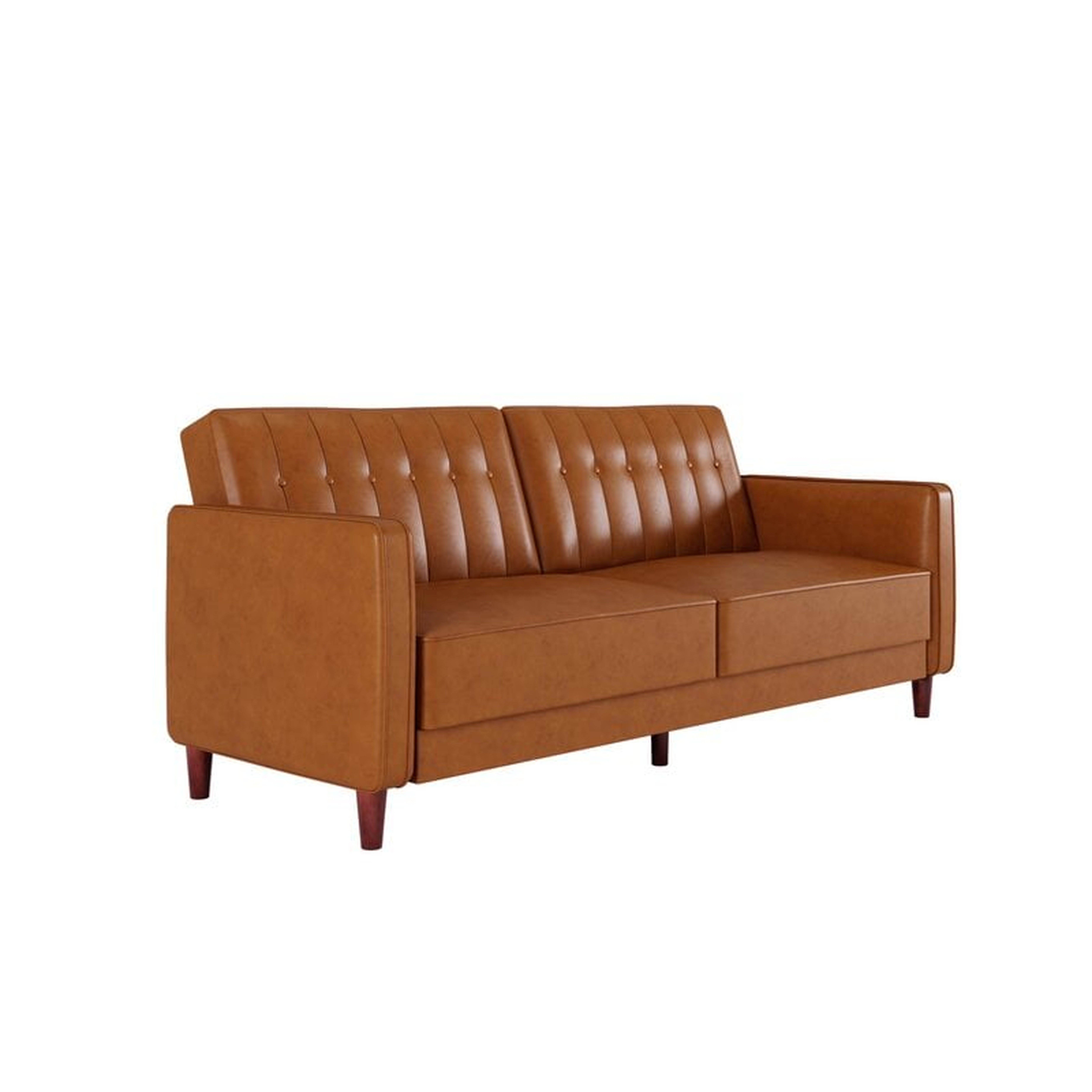Citarella 81.5'' Faux Leather Square Arm Sleeper - Wayfair