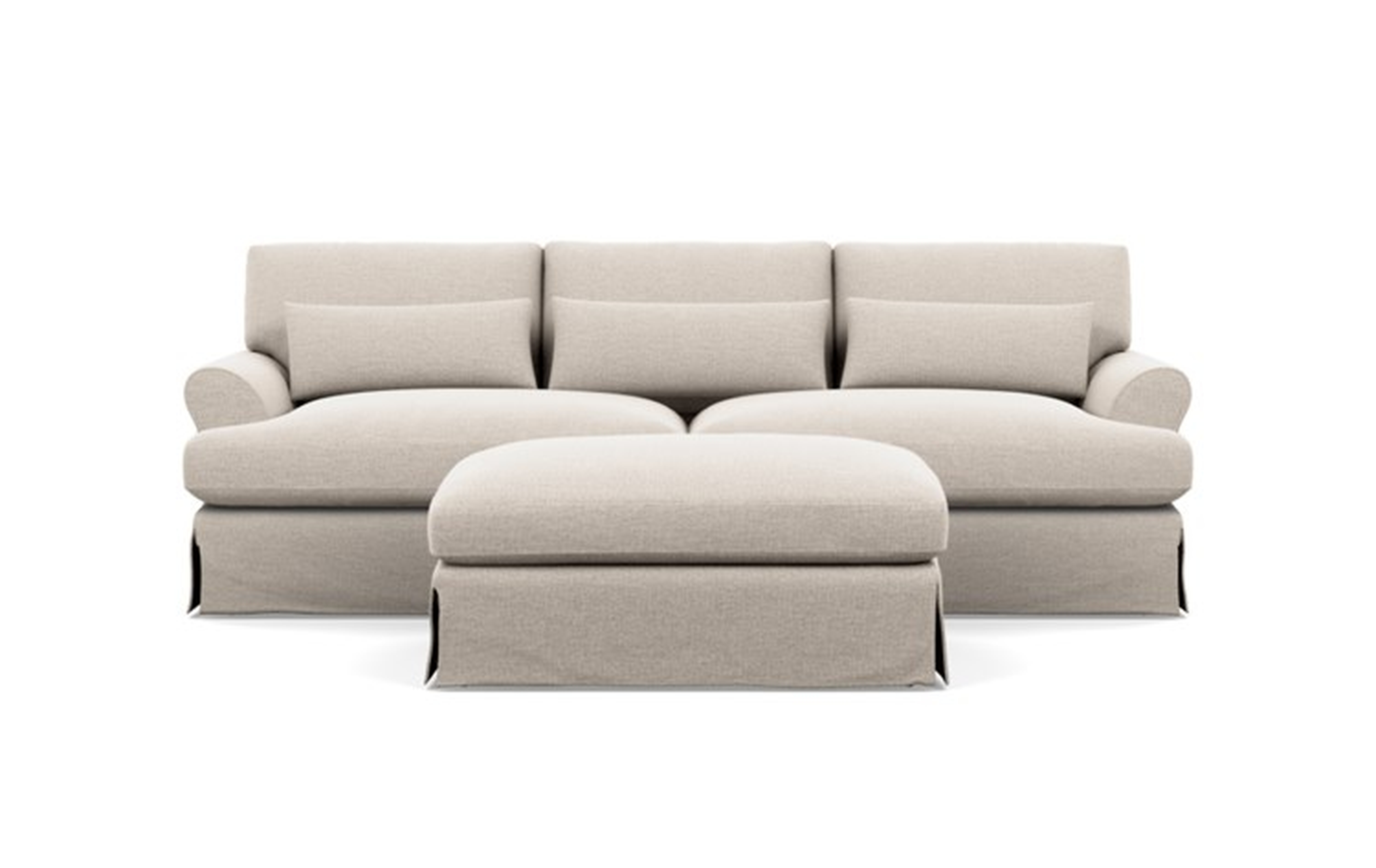 MAXWELL SLIPCOVERED Slipcovered Sofa 90 + ottoman 46 - Interior Define