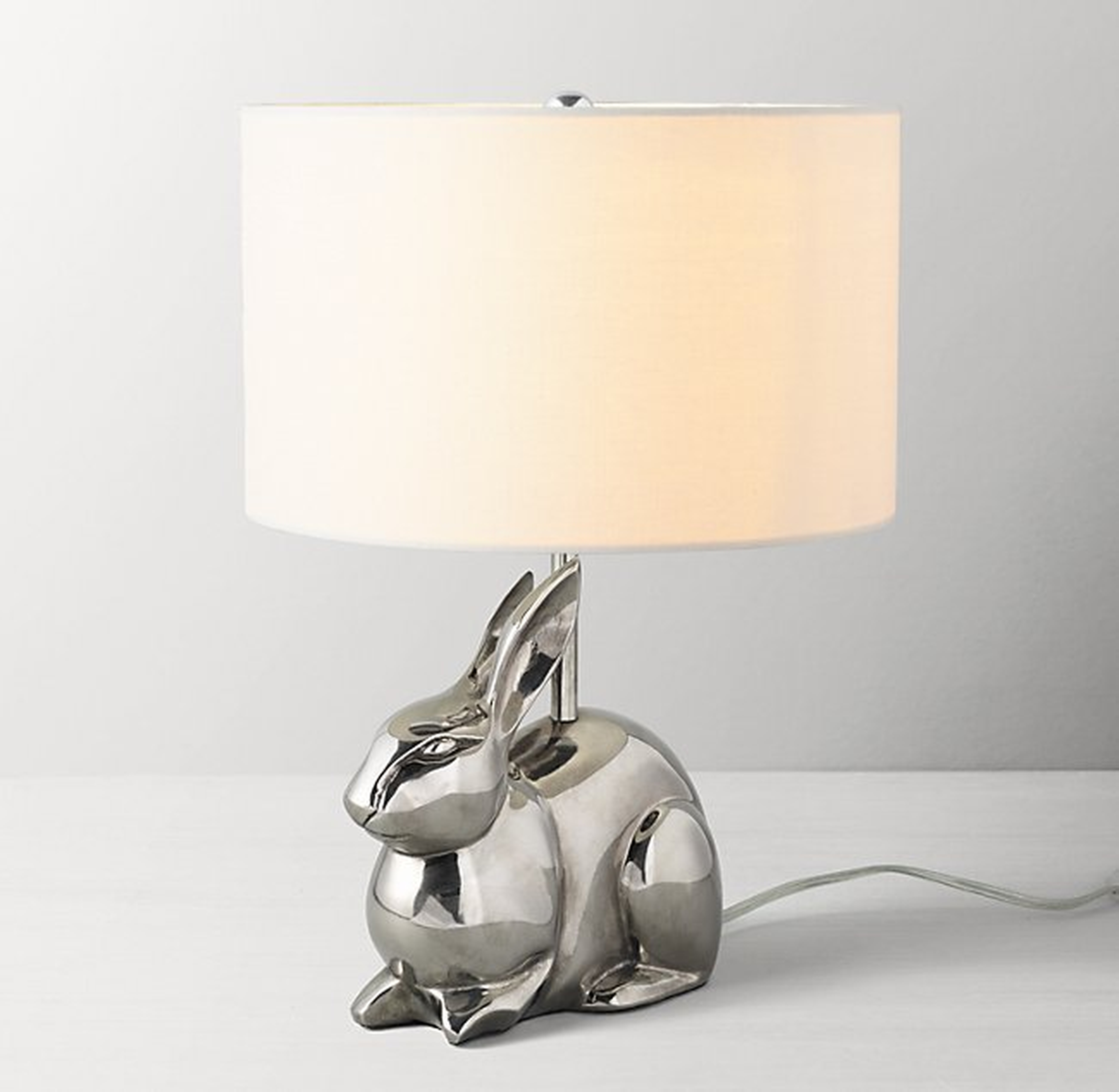 CAST METAL TABLE LAMP WITH SHADE - BUNNY - RH Baby & Child