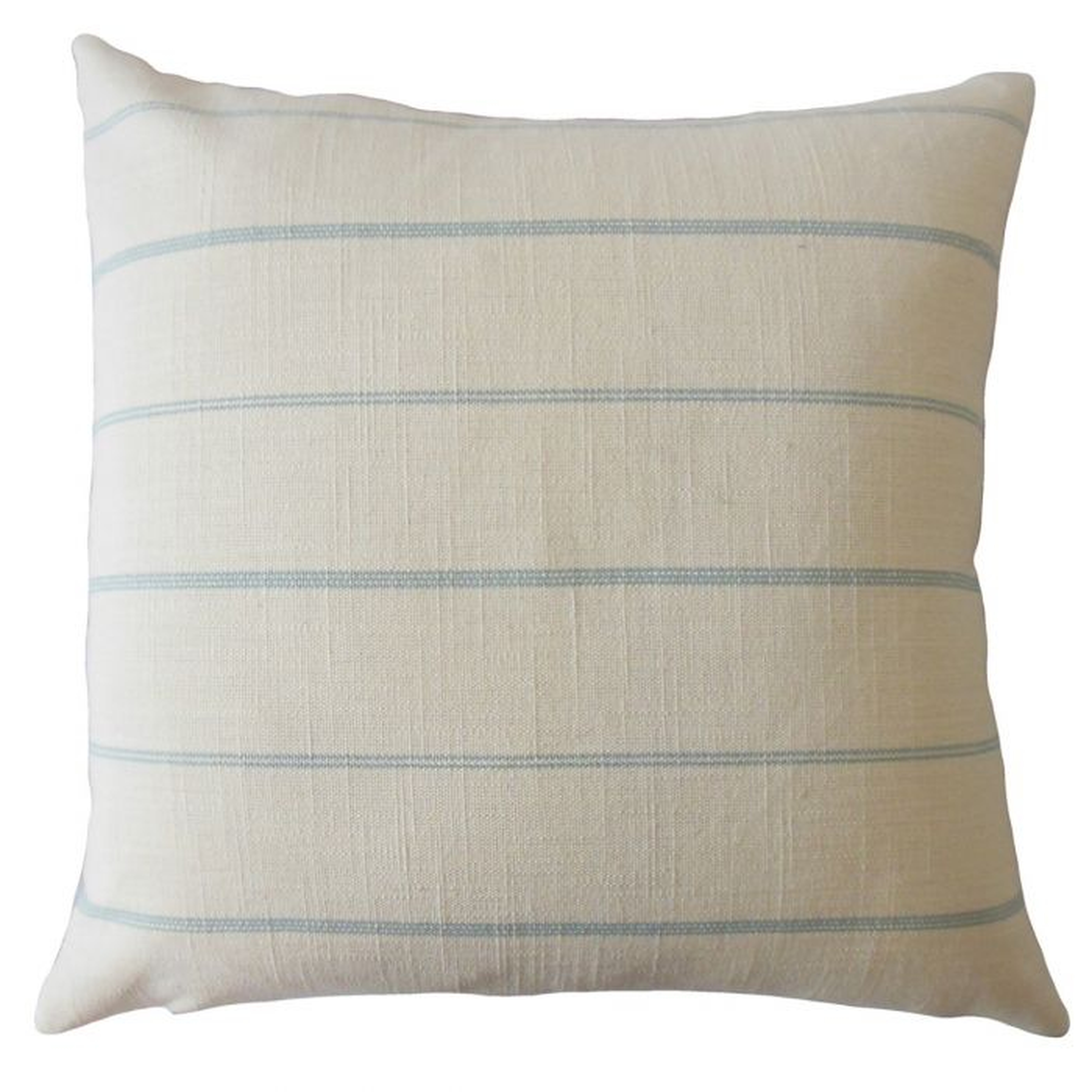 ZARED STRIPED THROW PILLOW IVORY with insert - Linen & Seam