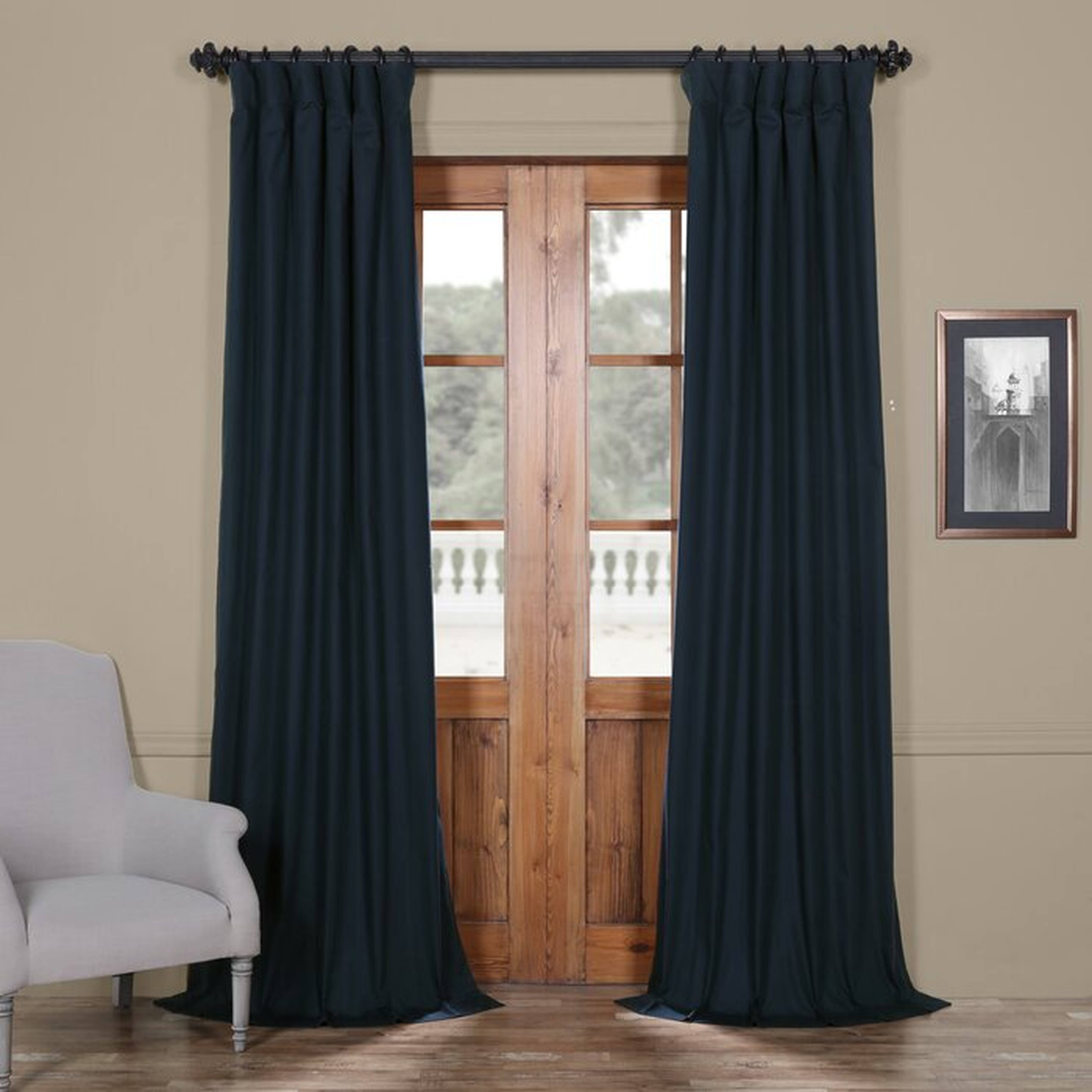Bryce 100% Cotton Solid Blackout Thermal Rod Pocket Single Curtain Panel - Wayfair
