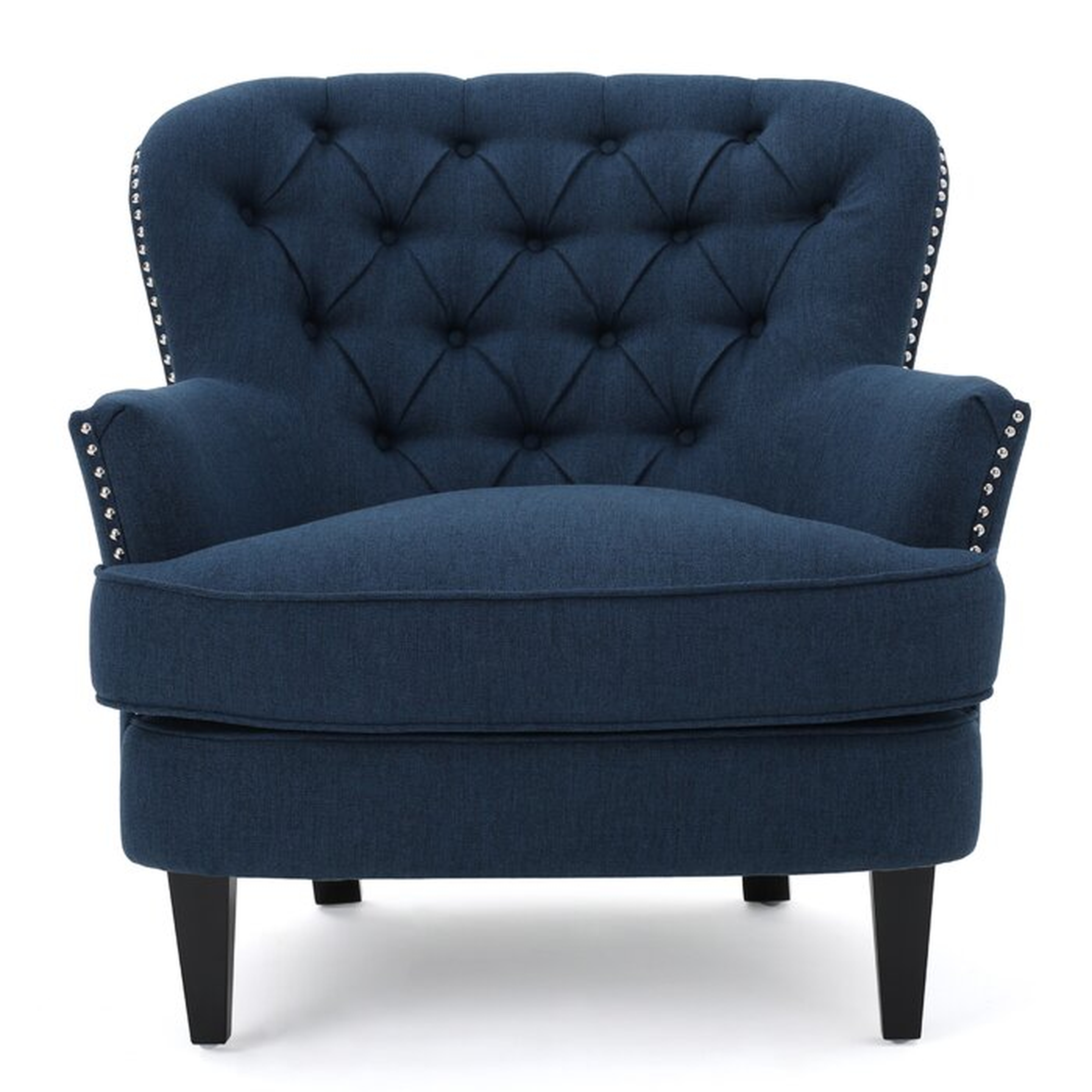 Parmelee 33'' Wide Tufted Linen Club Chair - Wayfair