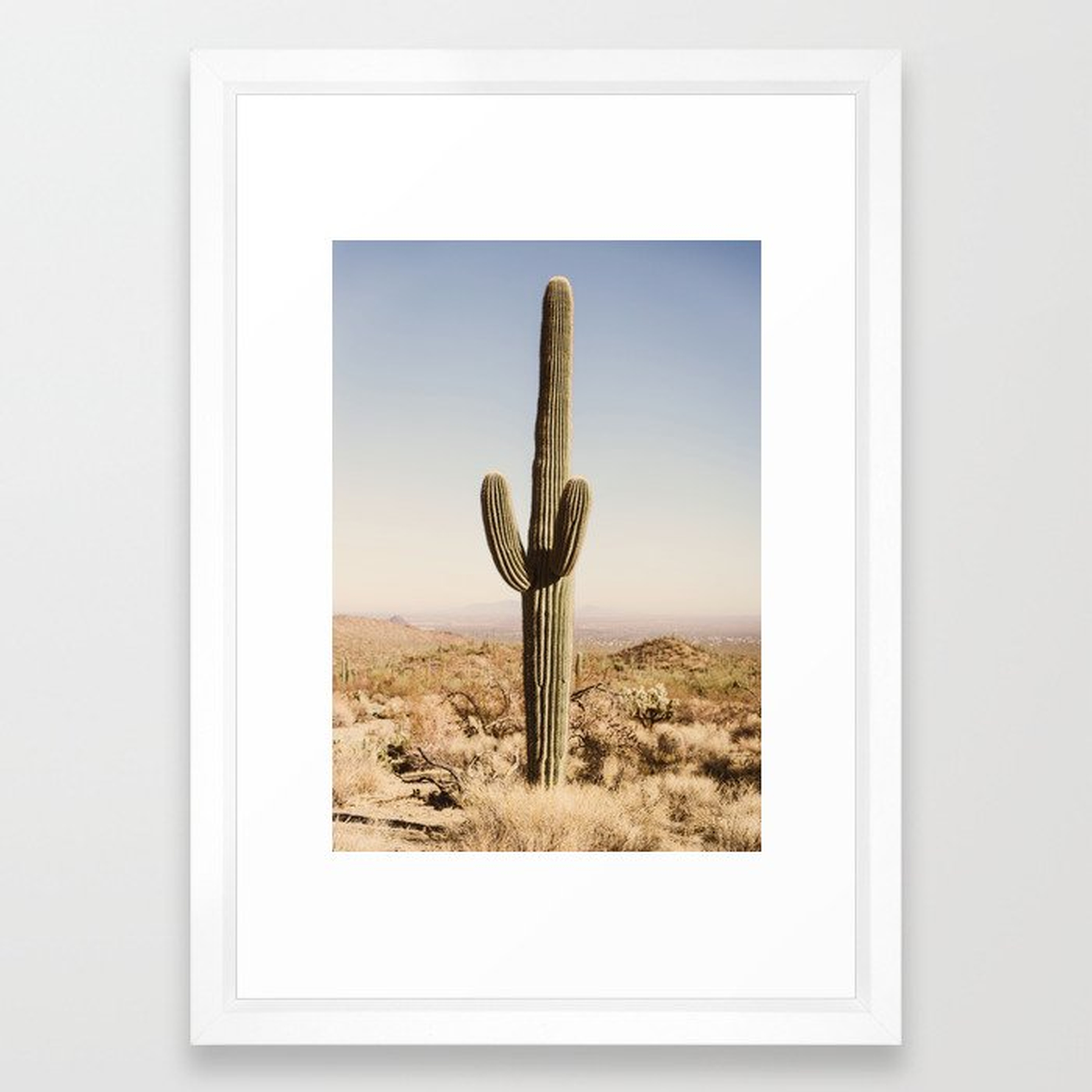 Giant Desert Cactus Framed Art Print, 15"x21 - Society6