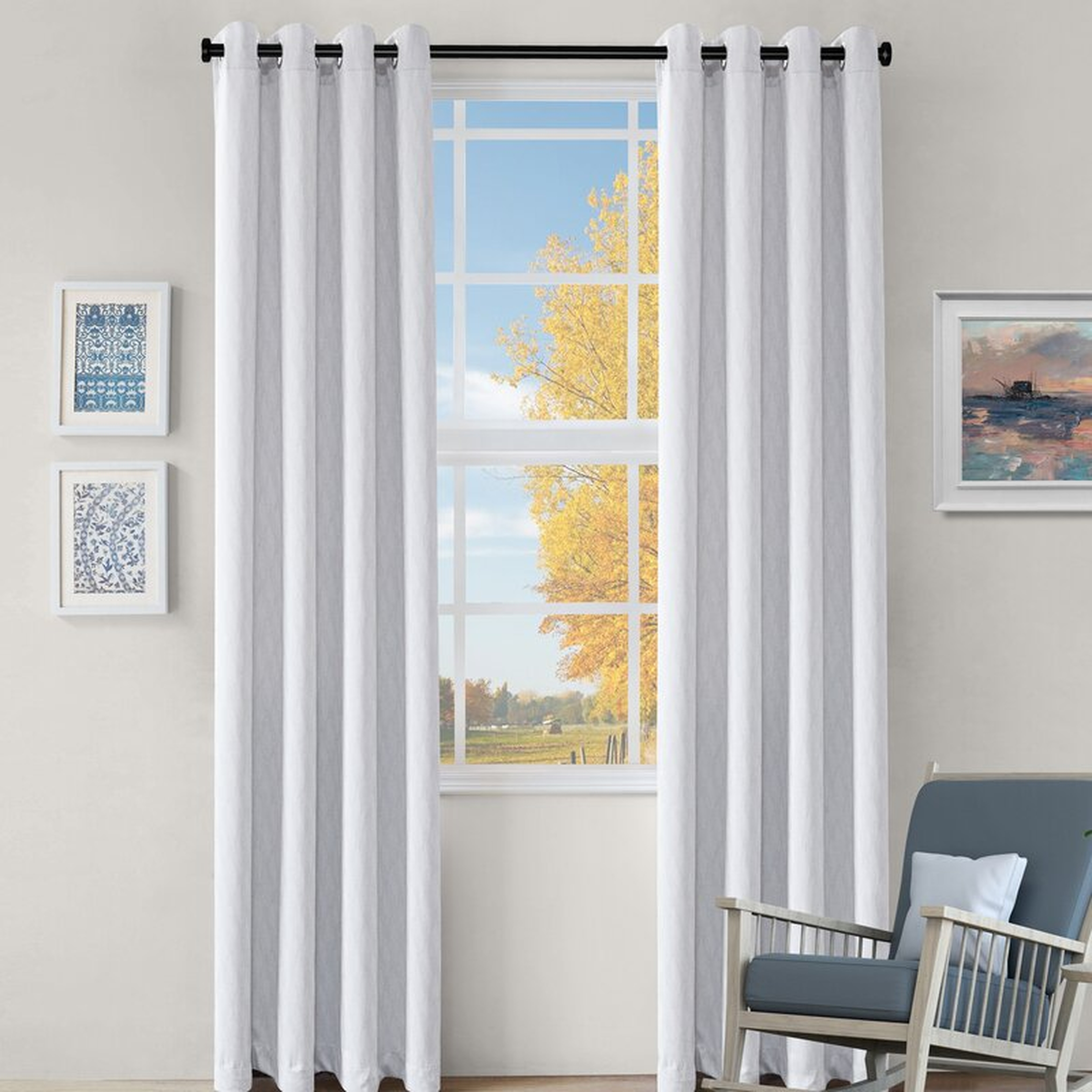Kinlaw Solid Blackout Thermal Grommet Curtain Panels - 108" - Set of 2 - Wayfair
