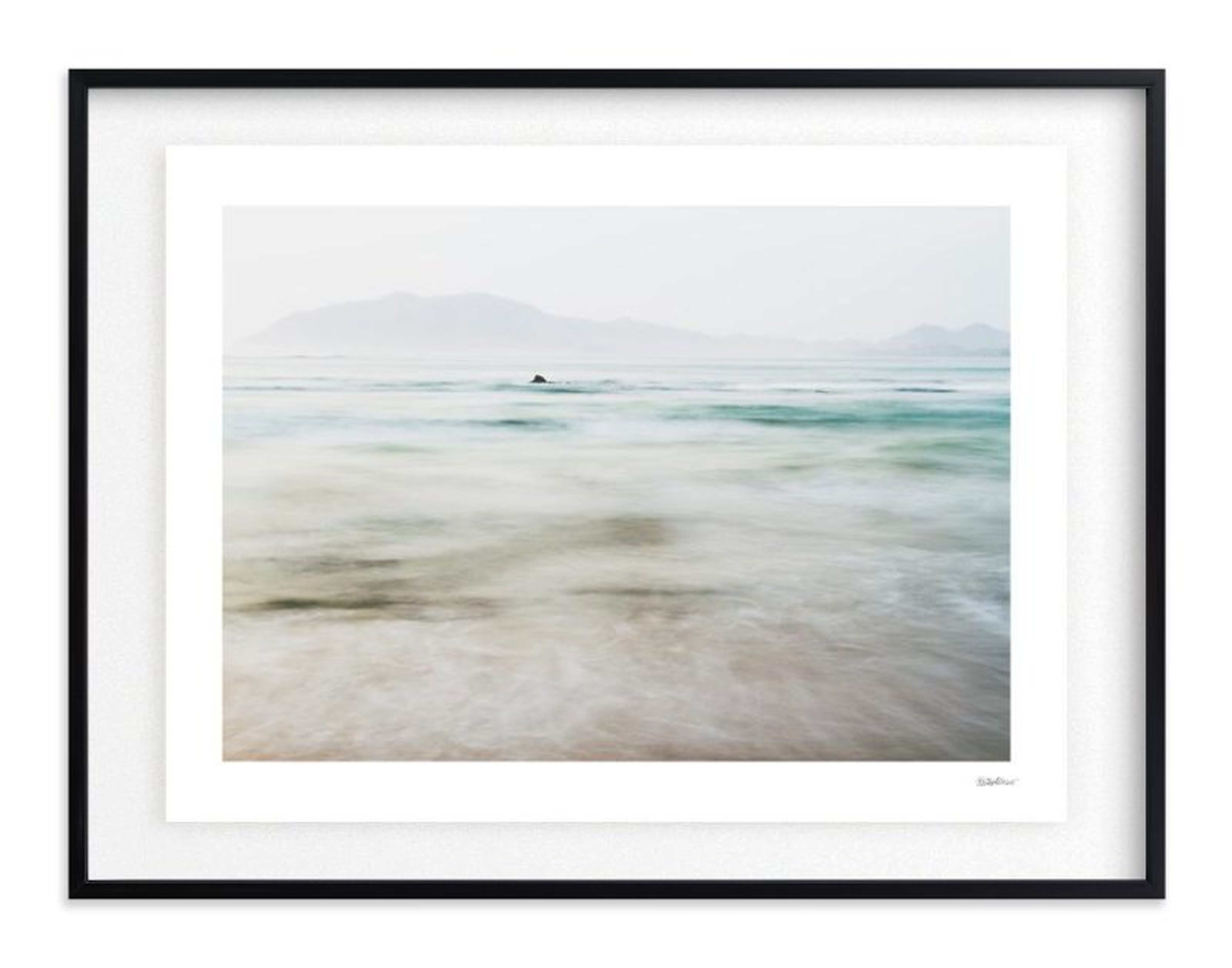 the pacific by Kaitlin Rebesco - Rich Black Wood Frame; Float Mounted w/ Artist Signature - 40"x30" - Minted