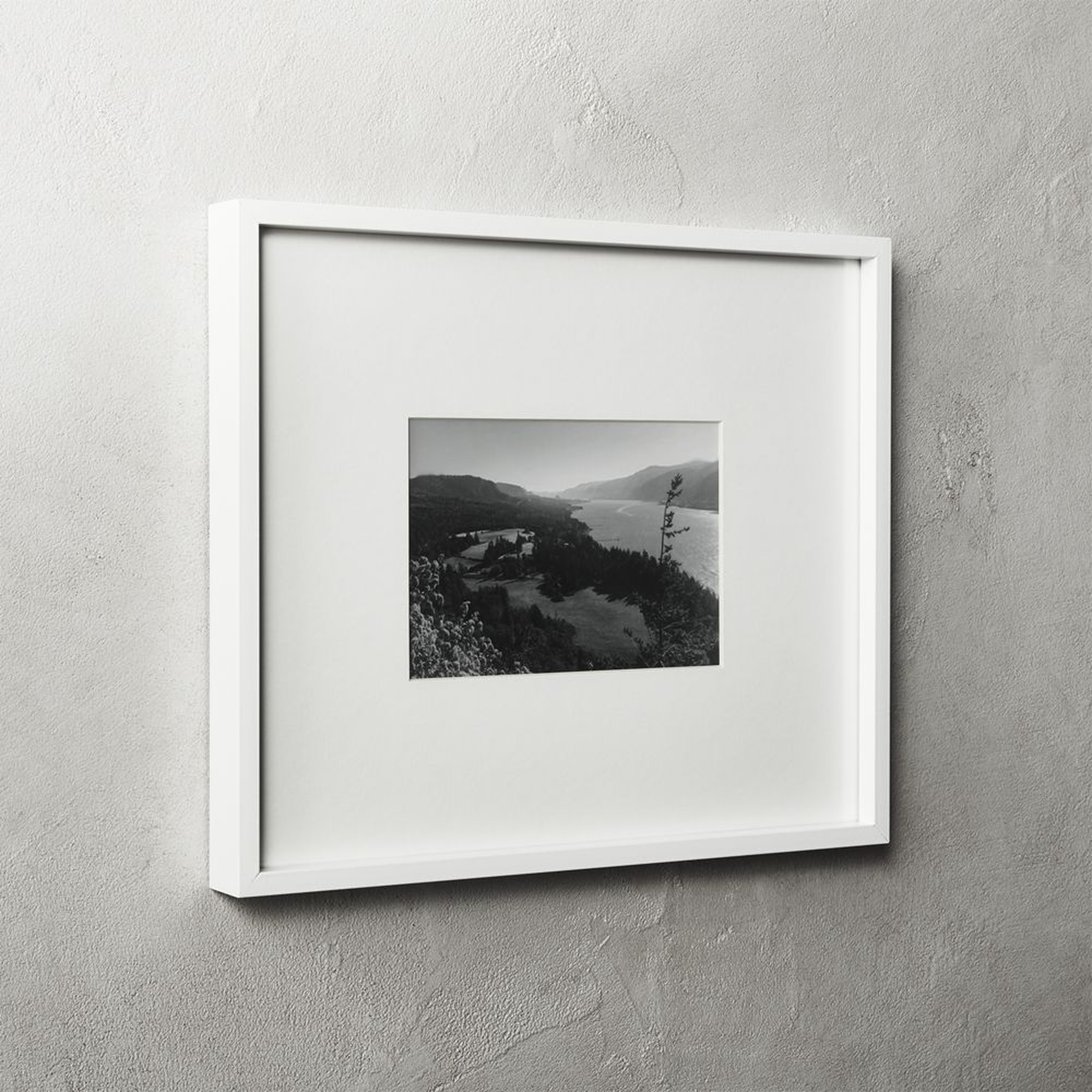 5 x7" Gallery White Frame with White Mat - CB2