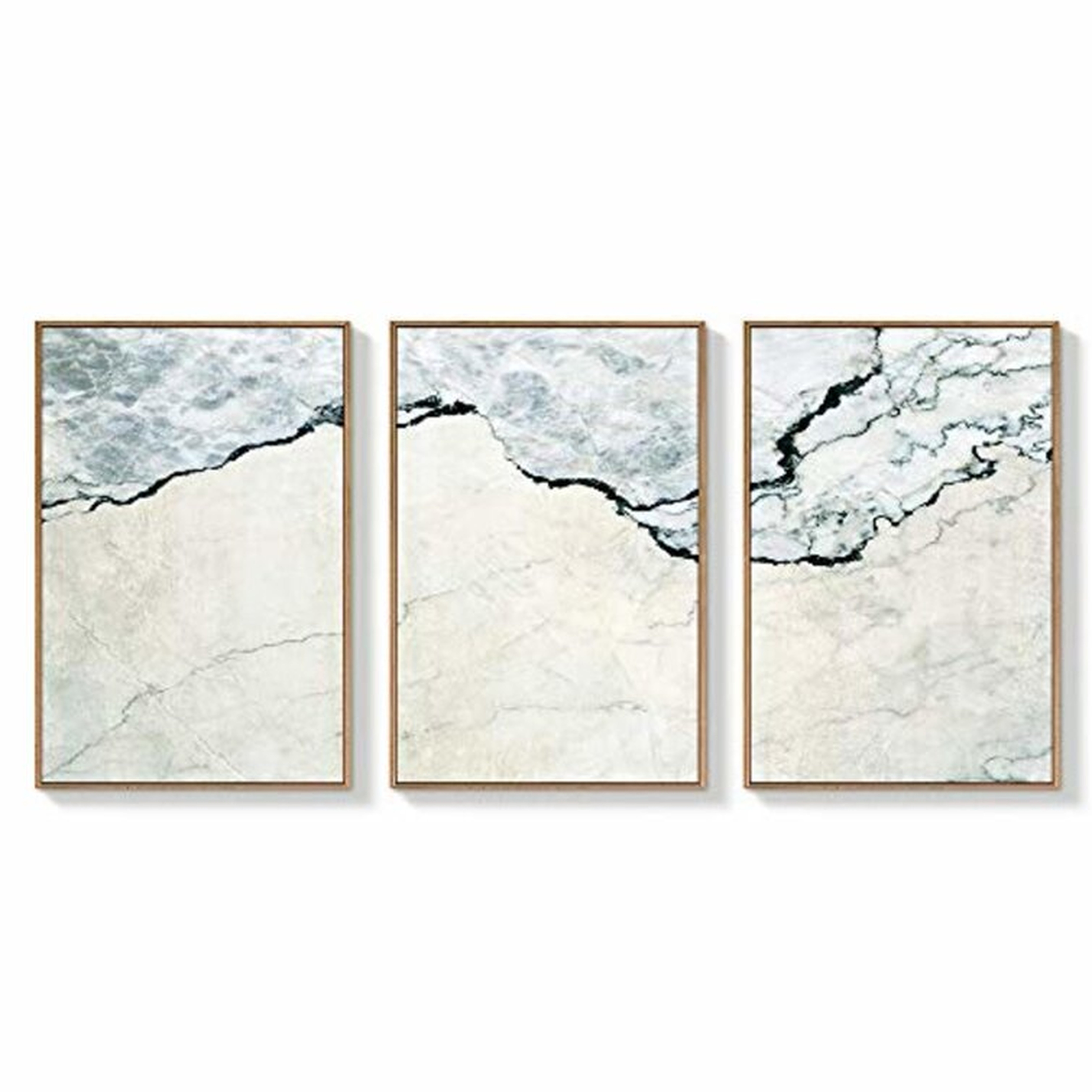 3 Panels Abstract Marble Canvas - Wayfair