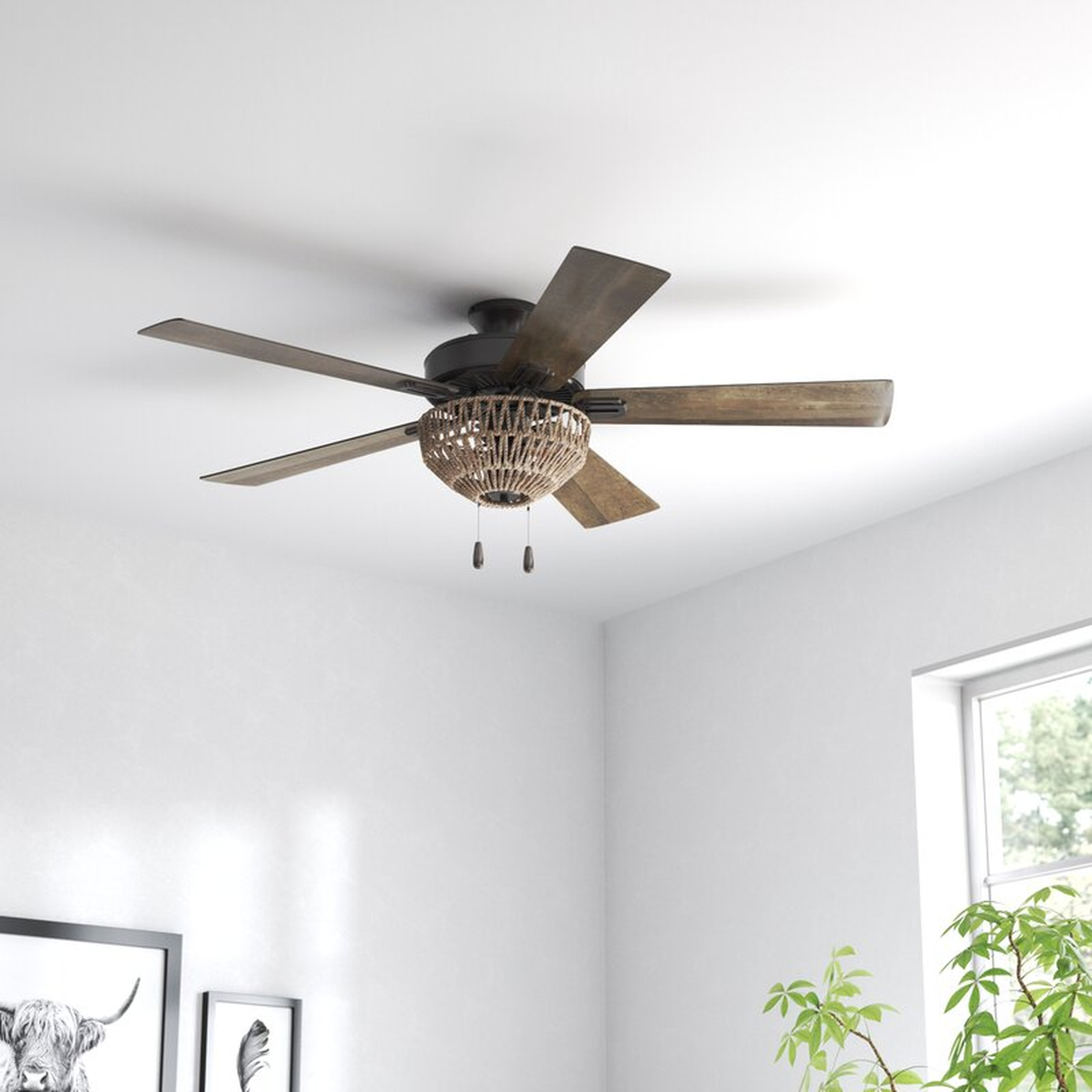 52'' Isabella 5 - Blade Standard Ceiling Fan with Pull Chain and Light Kit Included - Wayfair